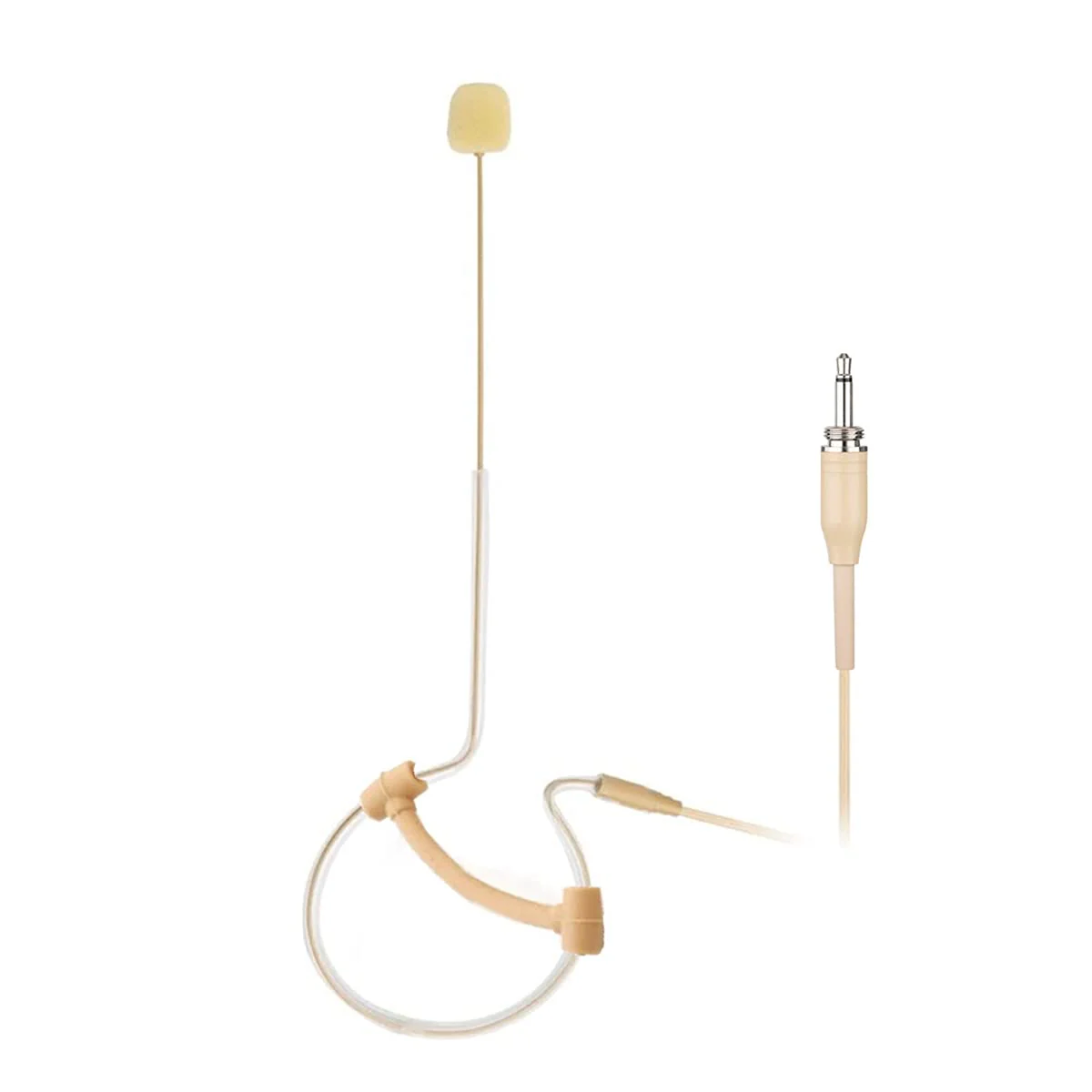 Single Ear Headset Microphone Earset Headworn Mic for Wireless System Bodypack Transmitter with 1.2m Cable and Windscreen 3.5mm Mono Male Screw Plug - Image 4