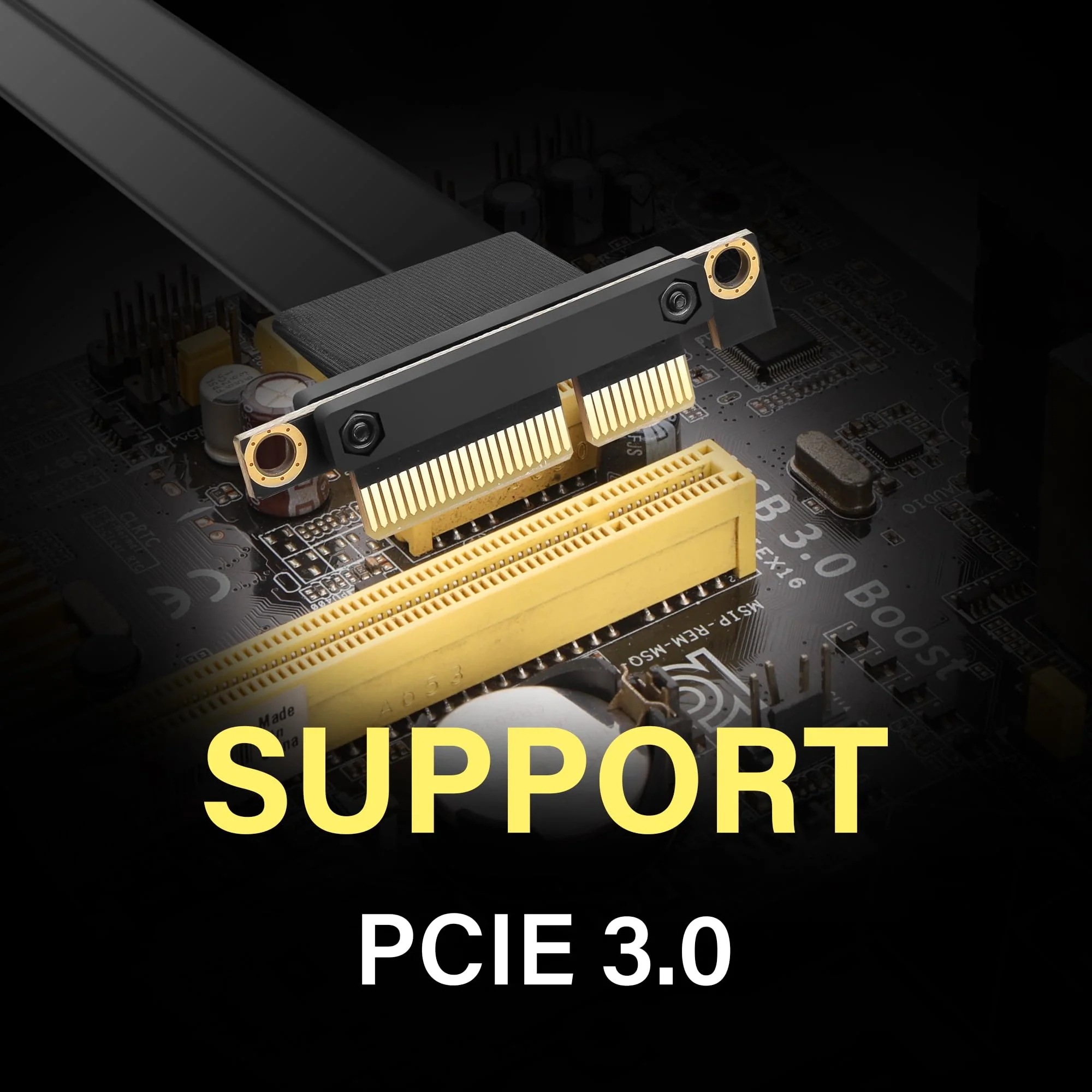 SinLoon PCIe 3.0 X4 Extension Cable 90 Degree PCI-E 4X Male to Female Riser Cable 20CM (90 Degree) - Image 5