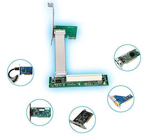 Sintech PCI-E Express 1X to PCI 32bits Adapter with 10CM Flex Cable With white Molex power - Image 4