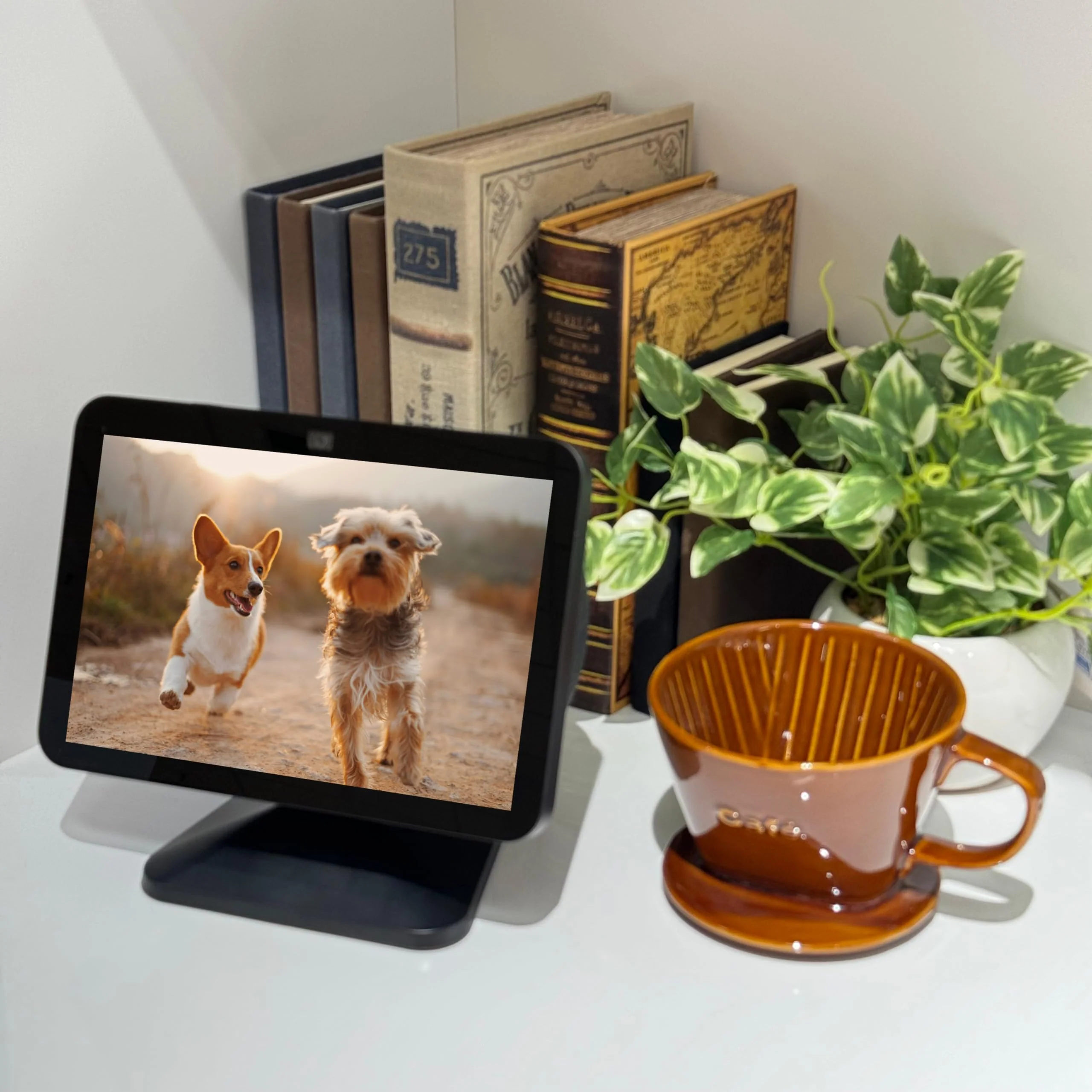 Sintron Adjustable Magnetic Stand Mount for Shᴏw 8 3rd gen, Smart Display Stand Holder with 360 Degree Rotation, Swivel & Tilt Function, Anti-Slip Base - Black Compatible with iPhone 12 & newer models For Show 8 - Image 9