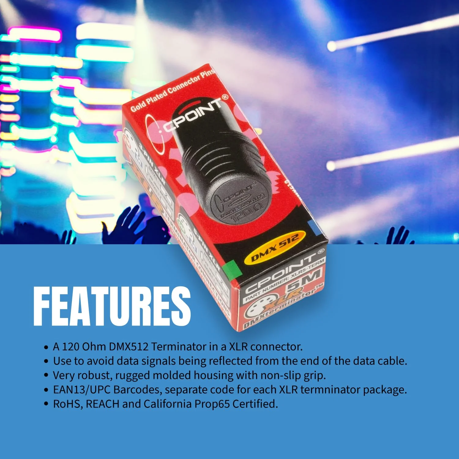 SIRS-E 2-Pack - CPoint DMXterminator XLR 5 Pin DMX Terminator 120 Ohm XLR5-TERM - Image 4