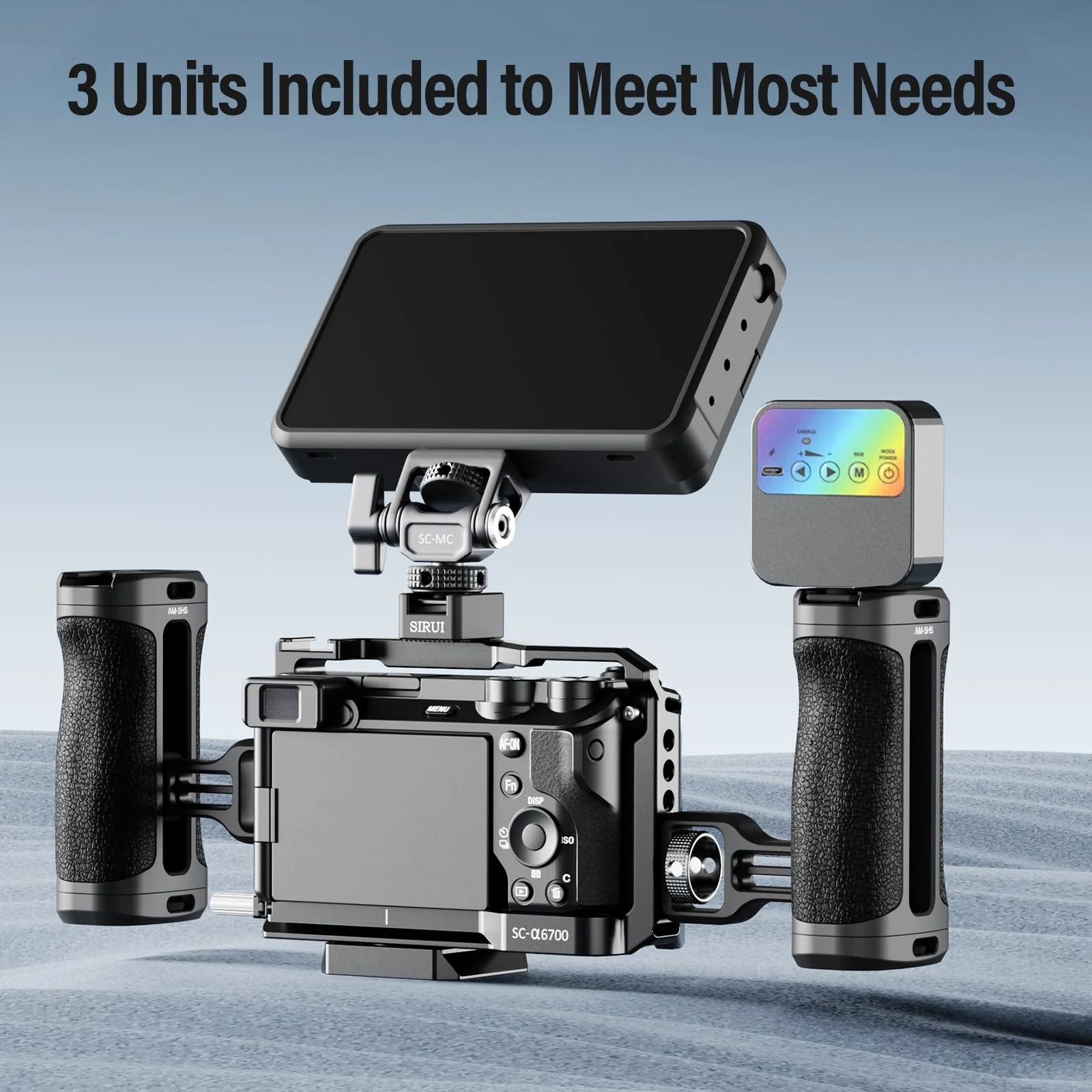 SIRUI 3 Pack Camera Cold Shoe Mount Adapter with 1/4"-20 Thread for Camera Cage, Flash, LED Light, Monitor and Microphone, AM-CSA-3 Cold Shoe Set - Image 7