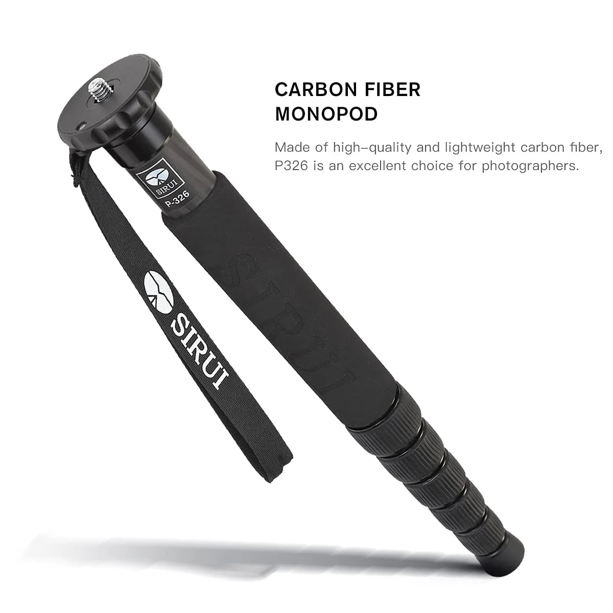SIRUI Camera Monopod P-326 6 Section Carbon Fiber Compact Lightweight Travel Monopod - Image 9