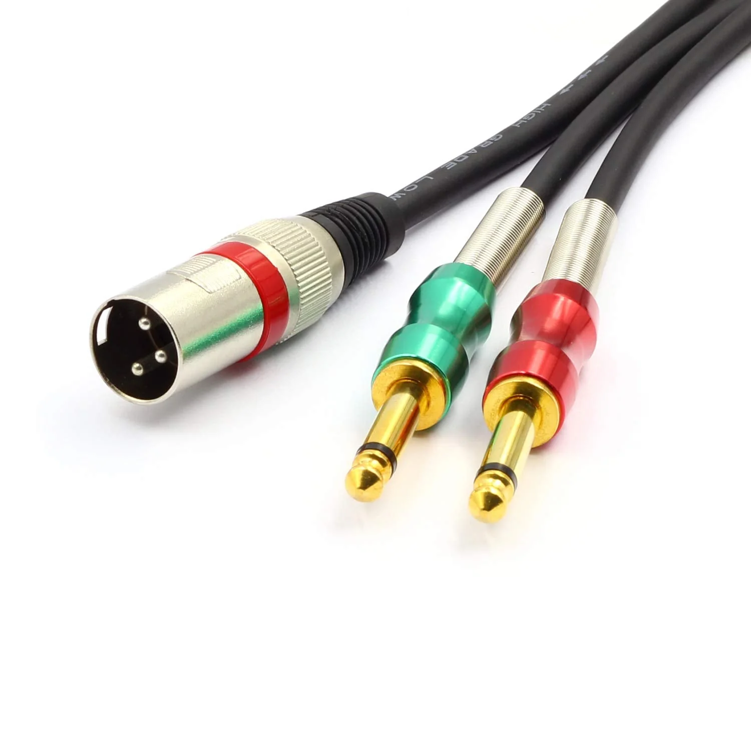 SiYear 6.6FT XLR 3 Pin to Double 6.35mm 1/4" TS Y Splitter Cable, Dual Mono Male (1/4 inch) 6.35mm to XLR Plug Stereo Microphone Cable (2M) 6.6Feet 2M - Image 2