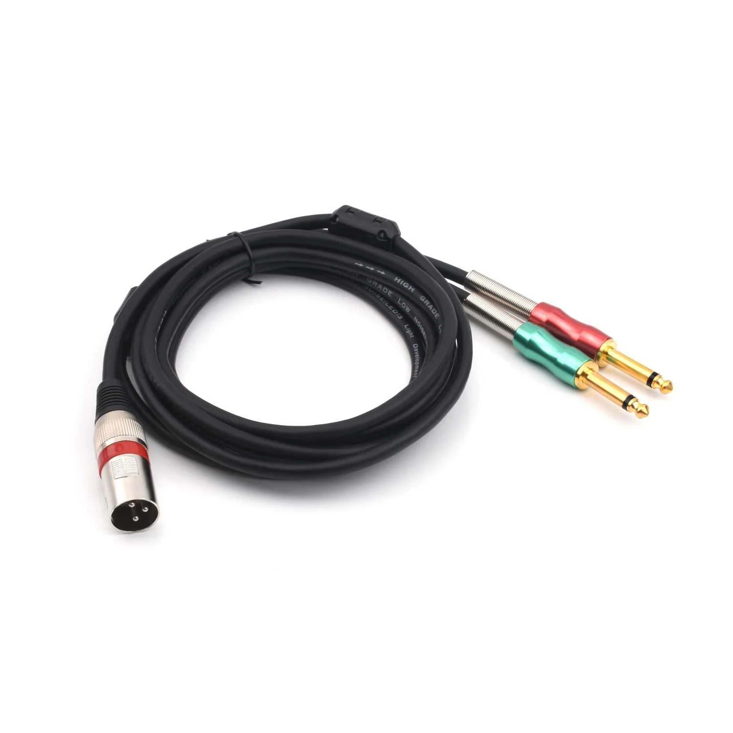 SiYear 6.6FT XLR 3 Pin to Double 6.35mm 1/4" TS Y Splitter Cable, Dual Mono Male (1/4 inch) 6.35mm to XLR Plug Stereo Microphone Cable (2M) 6.6Feet 2M - Image 5