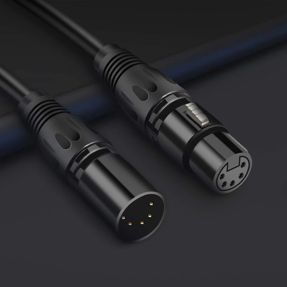 SiYear XLR 5 pin RJ45 Adapter Cable-XLR 5 Pin Male to RJ45 & XLR 5 Pin Female to RJ45 Female DMX Ethernet Adapter Converter cable(1SET/ 2PACK) - Image 5