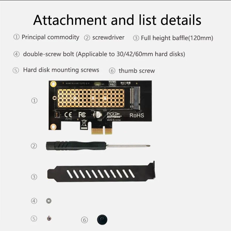 SK1 conversion card M.2 SSD NVME hard disk M.2 to PCI-E4.0X1X4X16 Expansion card supports the M.2 NVME PCI-e 4.0,3.0,2.0, 1.0, and supports the 2230/2242/2260/2280 SSD of the M.2 NVME protocol - Image 8