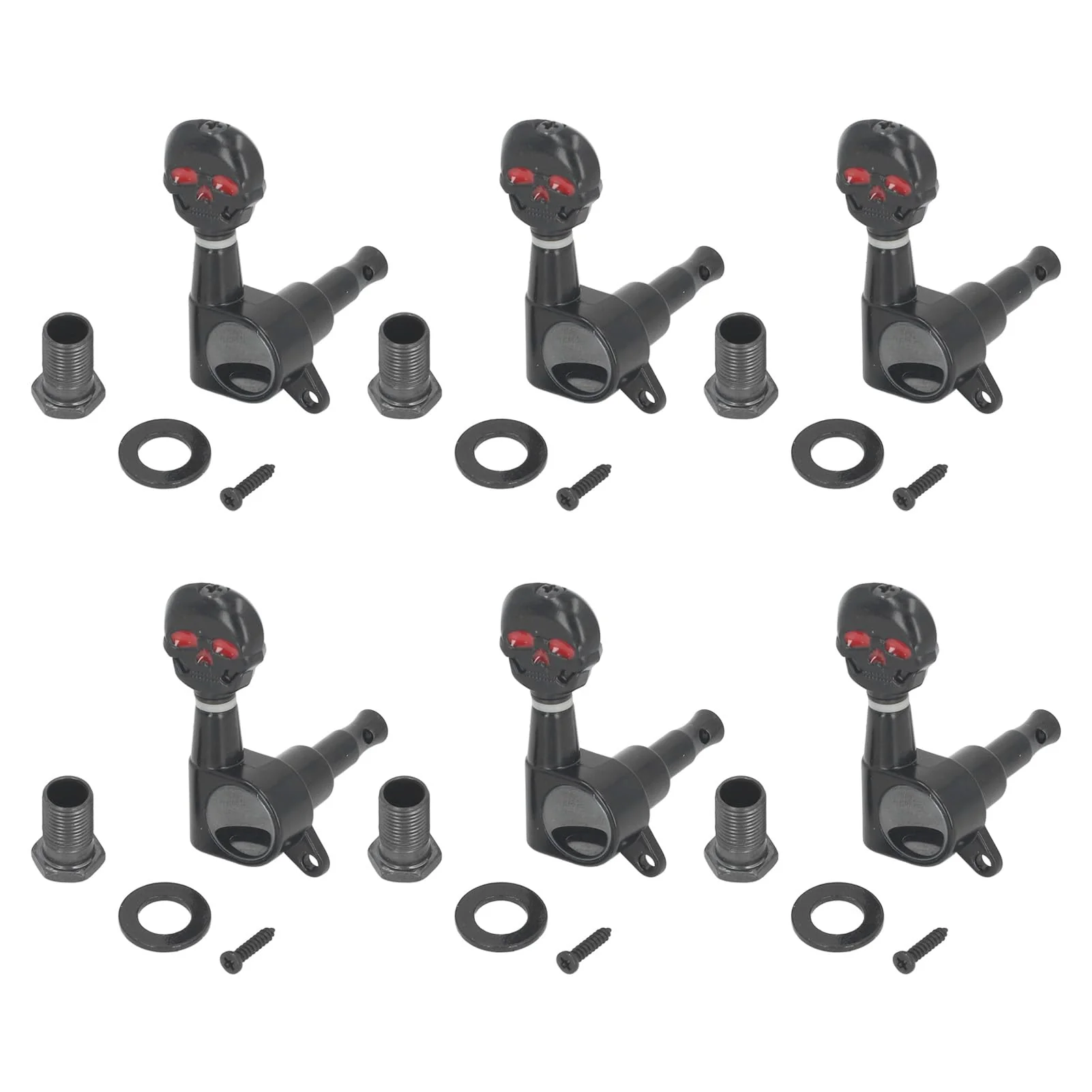 Skull Guitar Tuning Pegs, Metal Machine Heads Tuners, Electric Acoustic Guitar Tuners, Replacement Parts for Guitar Repair & Maintenance - Image 6
