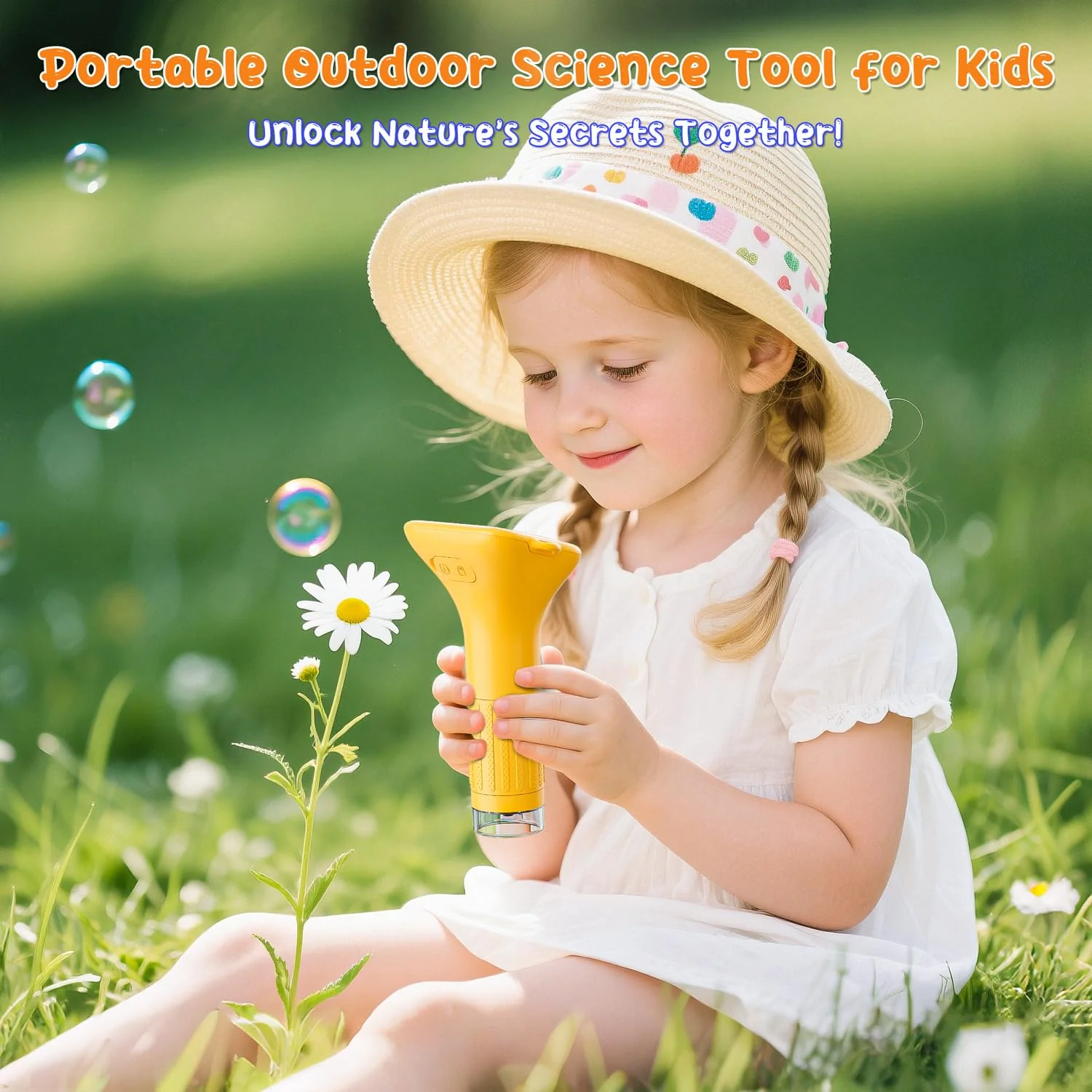 SKYBASIC Digital Microscope for Kids, 2" Screen 1000X Handheld Microscope HD Pocket Portable Microscopes Camera, Science Edu Fun Birthday Gifts Toys for Ages 4-12 Children Students Boys Girls -Yellow 2"-Yellow - Image 6