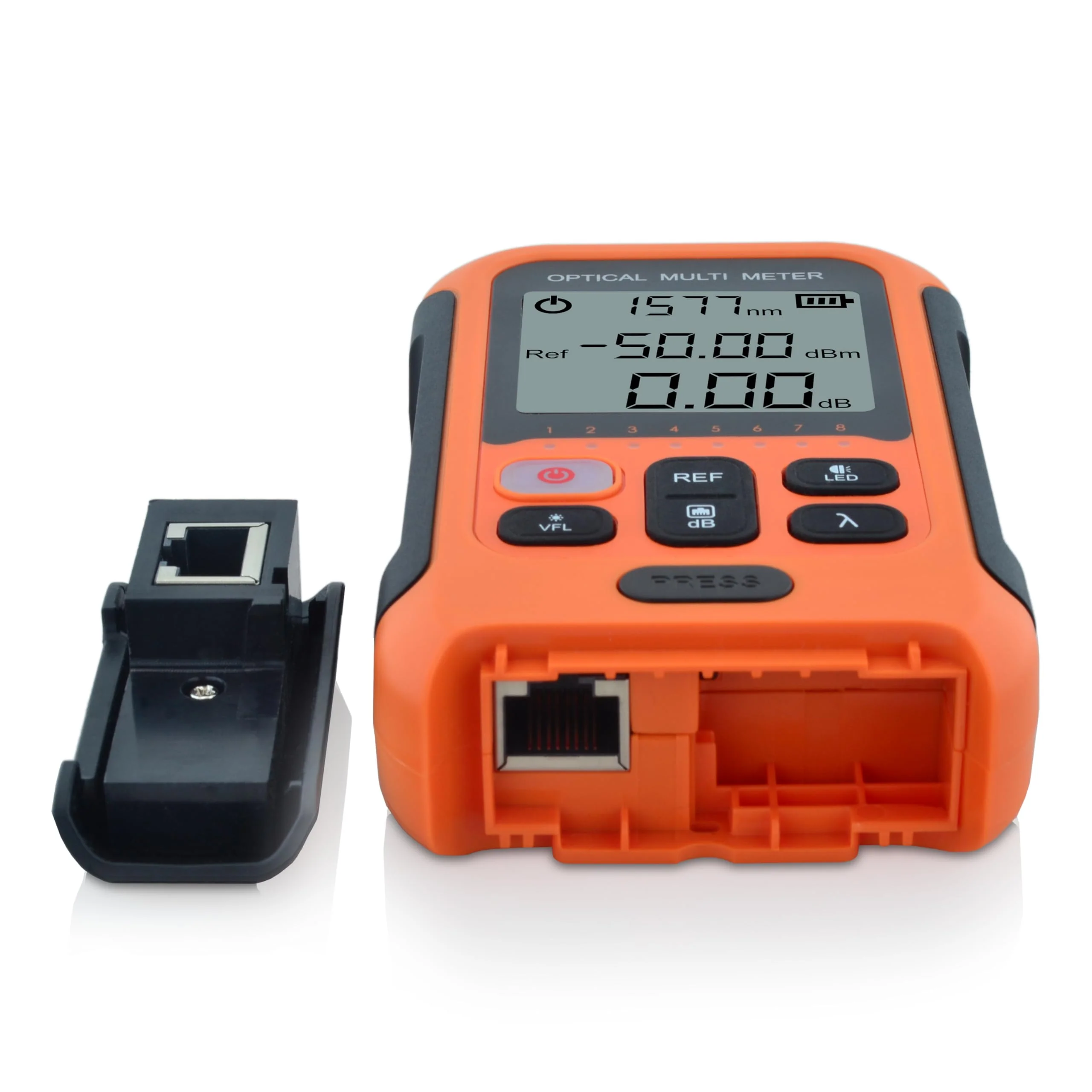 SKYSHL 800~1700nm -50~+26dBm Optical Power Meter and 650nm 30km VFL FTTH Optical Fiber Power Meter with 2.5 mm Universal Plug and FC/UPC-LC/UPC Adapter-SS103PVC12 SS103PVC12(800~1700nm -50~+26dBm) - Image 6