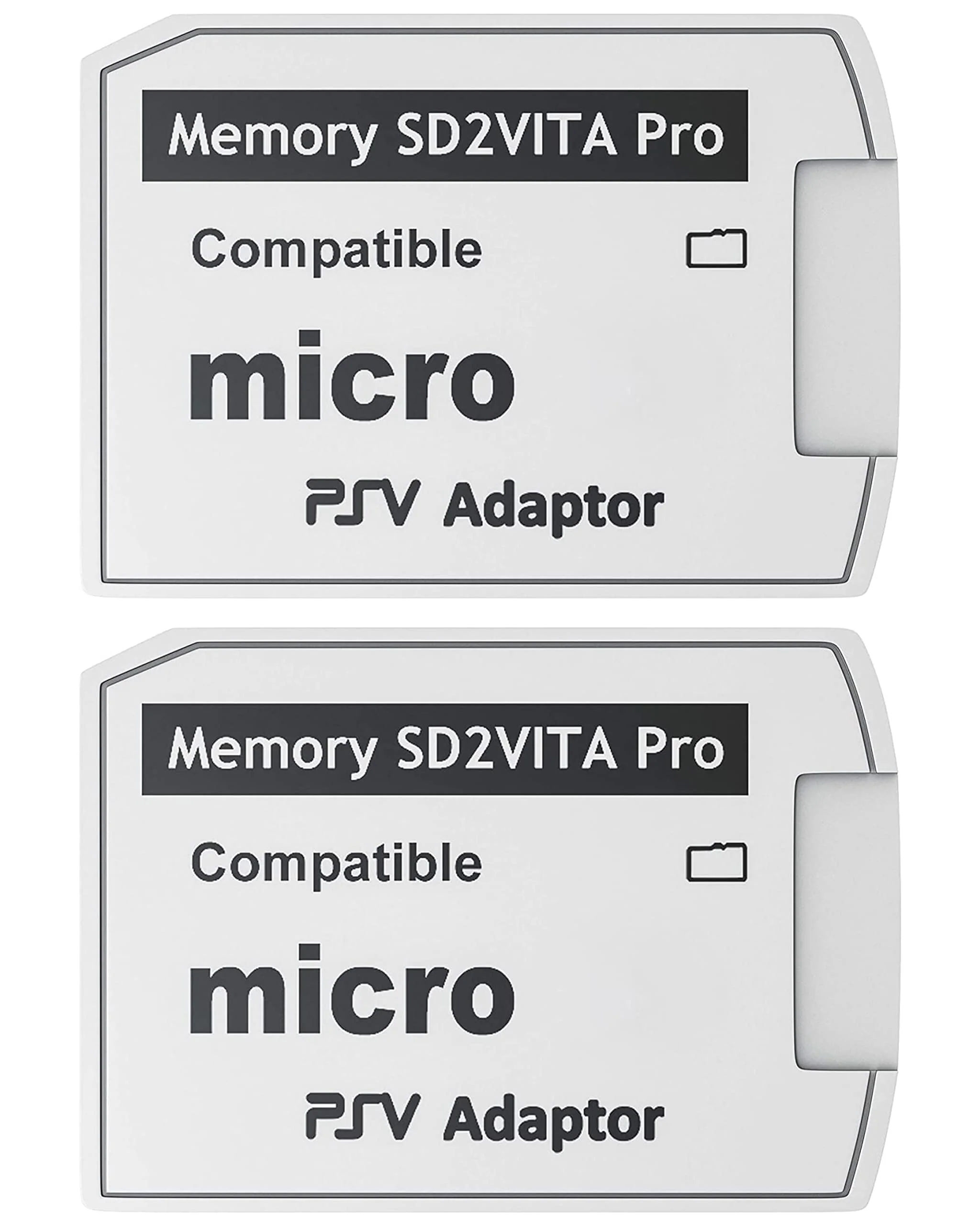 Skywin SD2Vita PS Vita Memory Card Adapter Compatible with PS Vita 1000/2000 3.6 or HENkaku System (2 Pack) 2 Pack