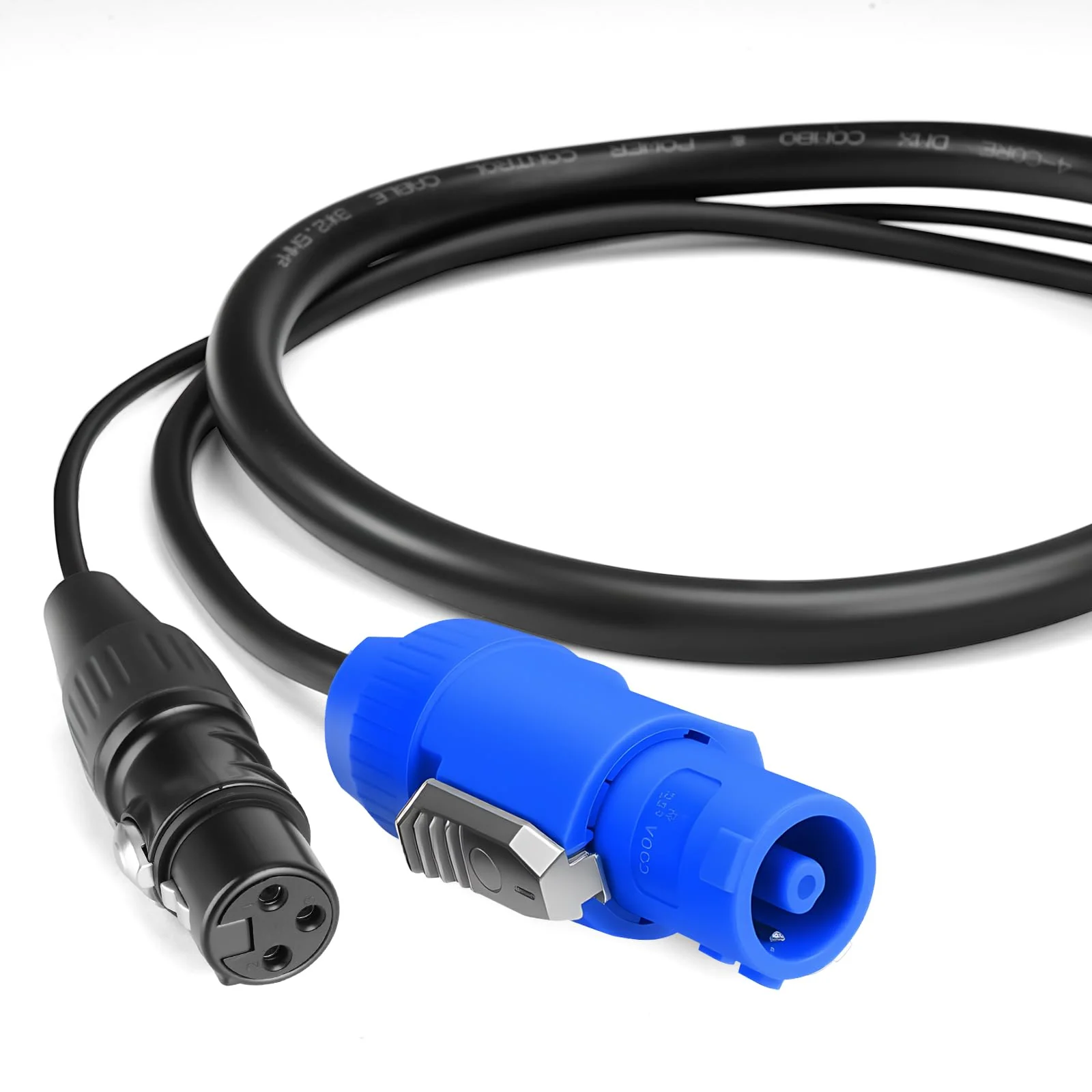SMALL-EYE 3 Pin DMX & Power Con Combo Link Cable 10 ft – 14AWG Power Control DMX Male to Female Cord for Lighting Fixtures 10 Feet - Image 4