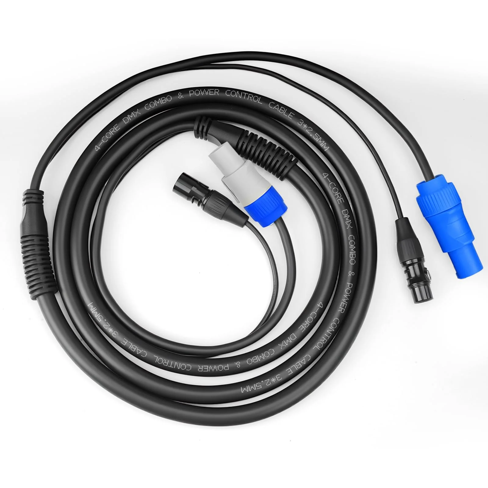 SMALL-EYE 3 Pin DMX & Power Con Combo Link Cable 10 ft – 14AWG Power Control DMX Male to Female Cord for Lighting Fixtures 10 Feet - Image 7