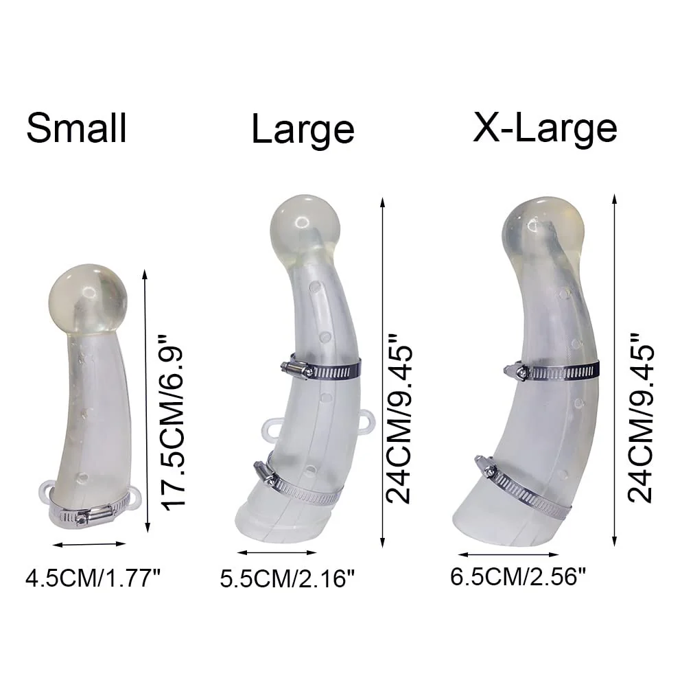 Small Size Silicone Goats Calf Cattle Bull Cow Horn Cover Anti-Fight Protective Cover Cow Horn Protector Round Cornered With Small Size 6.9"X1.77" - Image 4