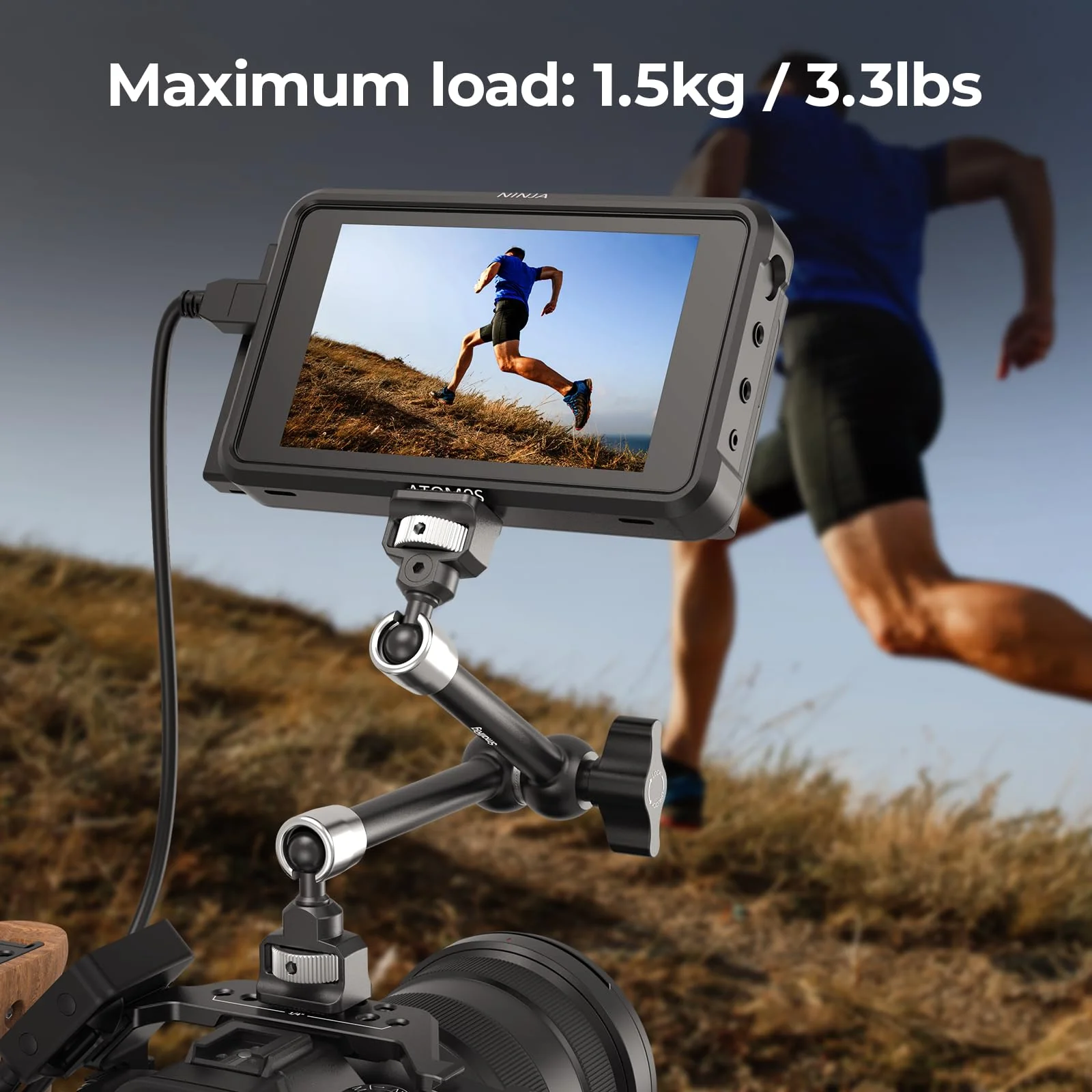 SMALLRIG 11'' Magic Arm with 1/4"-20 Screws & Spring-Loaded Pins, 1.5kg Load Capacity, 360° Dual Ball Head, Non-Slip Design for Cameras/Lights/Monitors/Mics/Phones – 5309 1-Pack (Upgraded Version) - Image 4