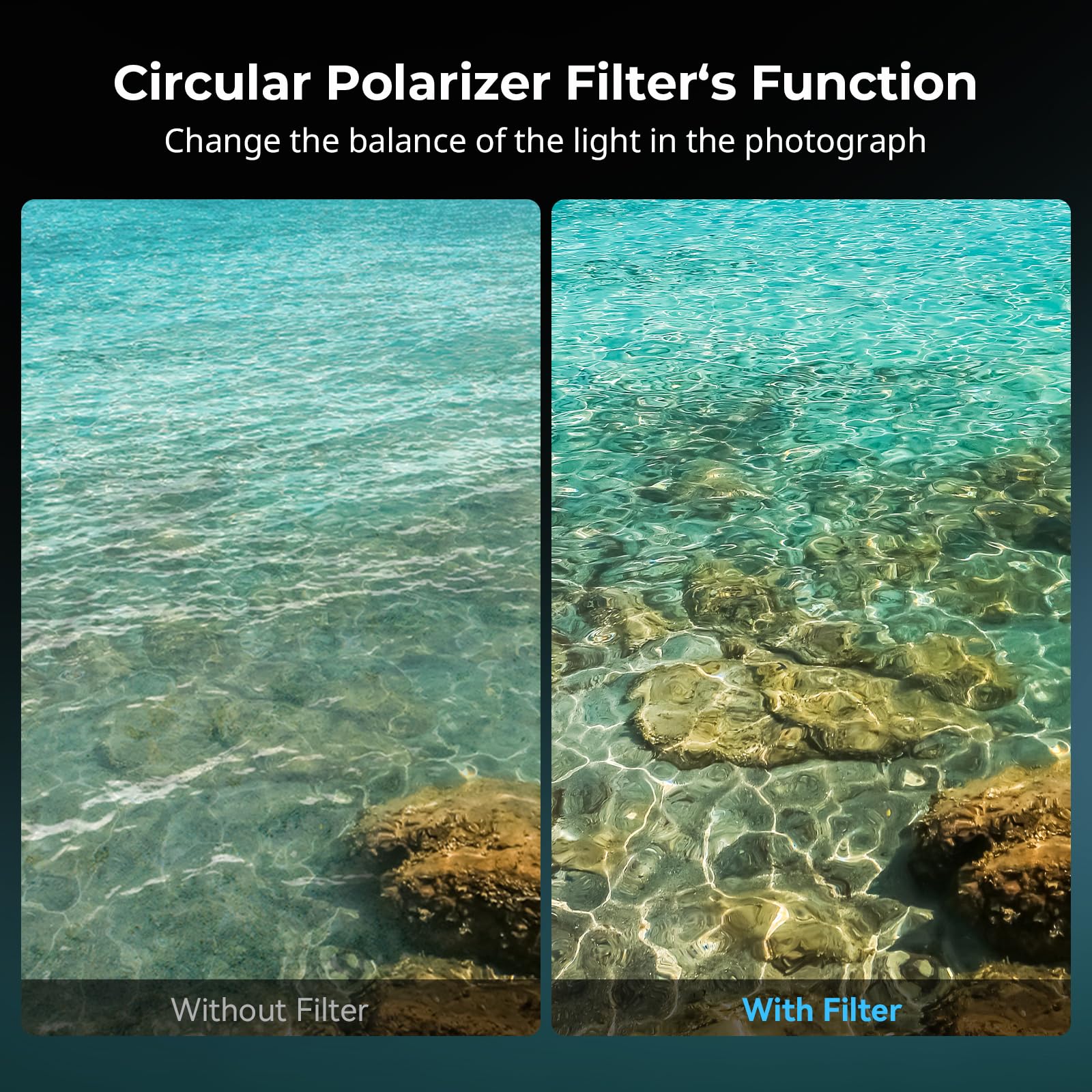 SMALLRIG 67mm Magnetic Circular Polarizer Filter Including 67mm Threaded Filter Ring and T-Mount Filter Adapter, Magnetic CPL Filter Kit with Waterproof Scratch Resistant - 4728 - Image 2