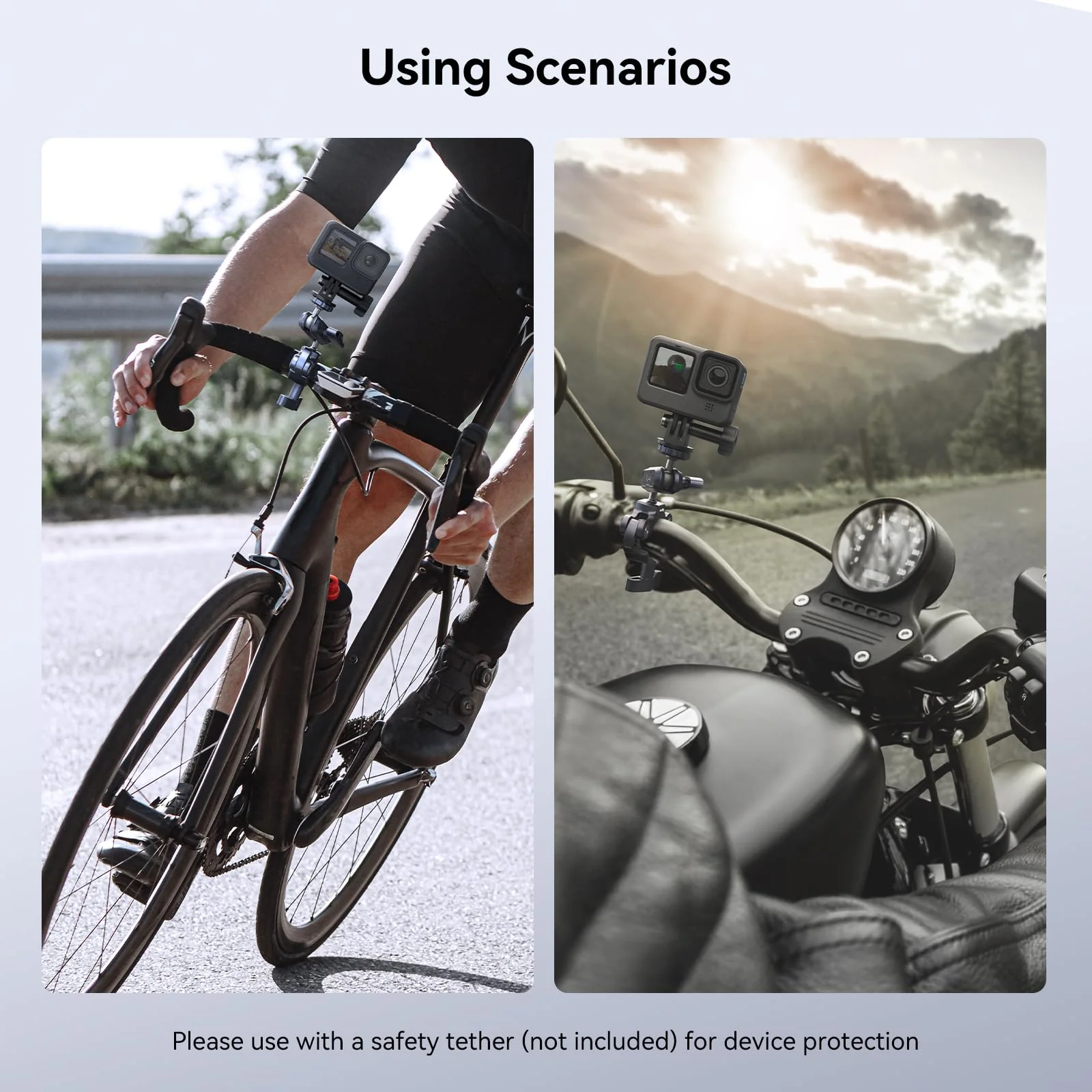 SMALLRIG Bike Motorcycle Handlebar Mount for Gopro, Pole and Roll Bar Mount, CNC All-Metal 22-32mm for Action Cameras Gopro, Insta360 and DJI - 4191 - Image 7