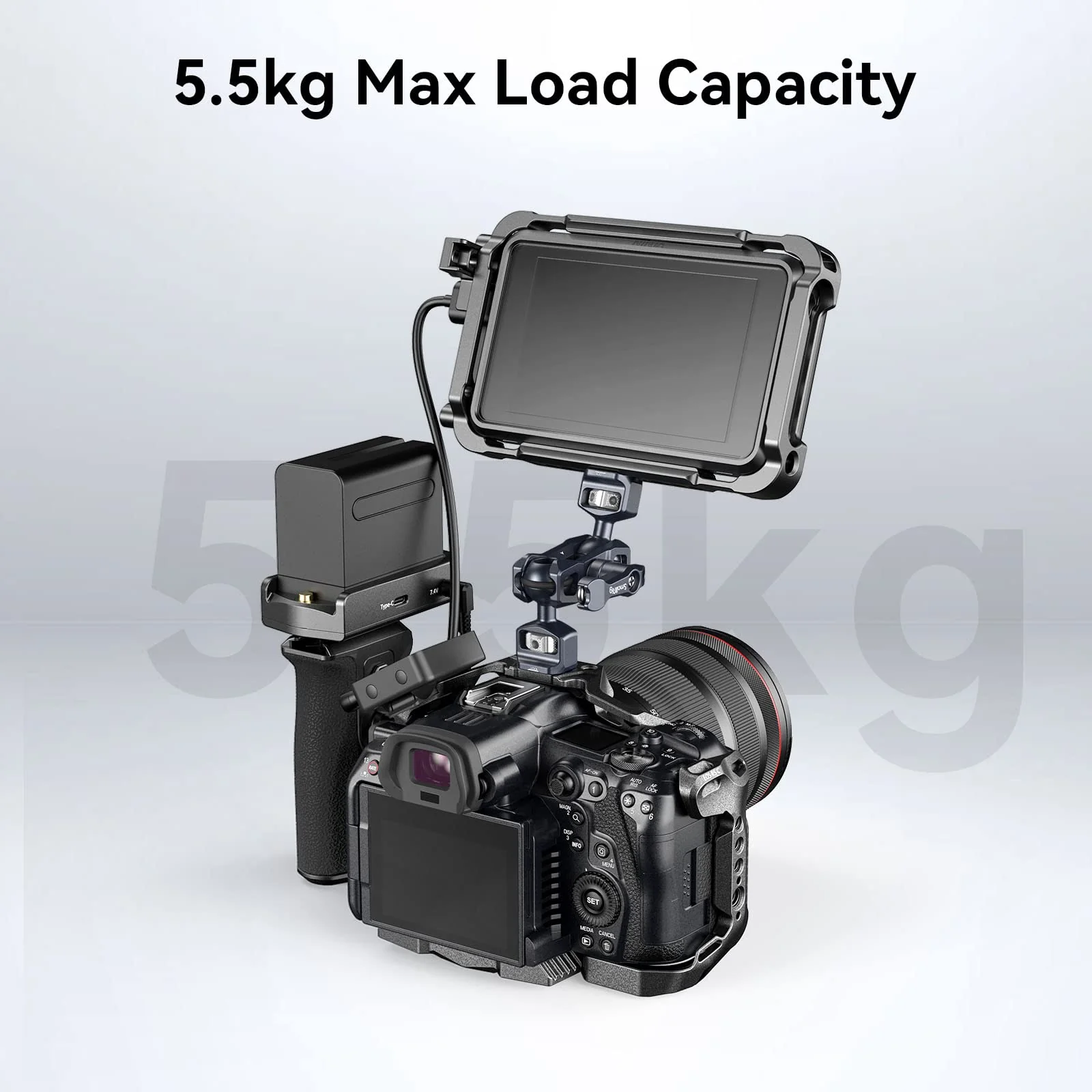 SMALLRIG Camera Magic Arm, Flexible Articulating Arm with 1/4” Screws, Field Monitor Mount with Dual Ballhead, Aluminum Standard - Image 7