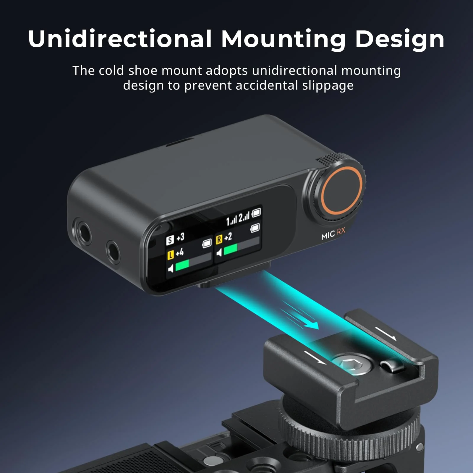 SmallRig Cold Shoe Mount Adapter for Wireless Microphone, for DJI Mic / Mic 2, for RODE Wireless Go II, for Saramonic BLink 900 B, for Hollyland C1, with 1/4"-20 Threaded Hole, Anti Drop Design - 4822 - Image 3