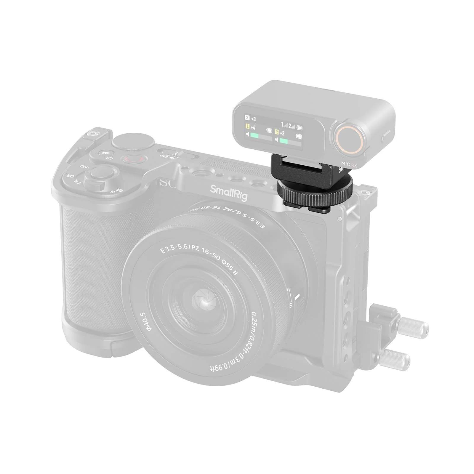 SmallRig Cold Shoe Mount Adapter for Wireless Microphone, for DJI Mic / Mic 2, for RODE Wireless Go II, for Saramonic BLink 900 B, for Hollyland C1, with 1/4"-20 Threaded Hole, Anti Drop Design - 4822 - Image 8