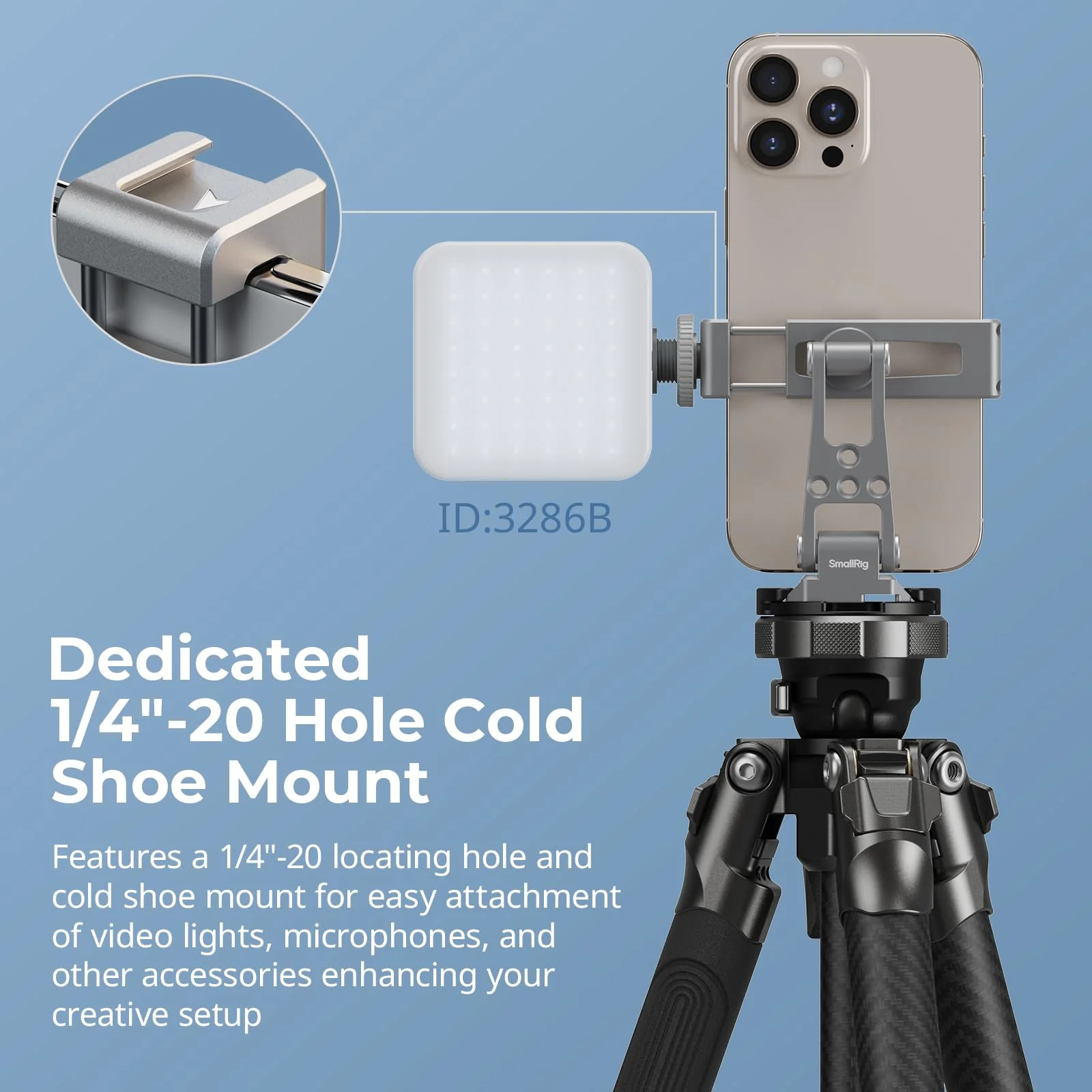 SMALLRIG Metal Phone Mount with Baseplate for Arca-Swiss,Compatible for DJI RS 4 Mini & RS 3 Mini, Phone Mount Adapter Support Free Adjustment Joints, Phone Tripod Mount for iPhone 17/16/15-5338 - Image 5