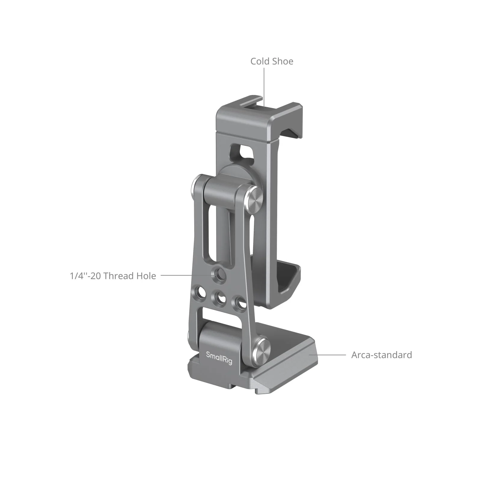SMALLRIG Metal Phone Mount with Baseplate for Arca-Swiss,Compatible for DJI RS 4 Mini & RS 3 Mini, Phone Mount Adapter Support Free Adjustment Joints, Phone Tripod Mount for iPhone 17/16/15-5338 - Image 8