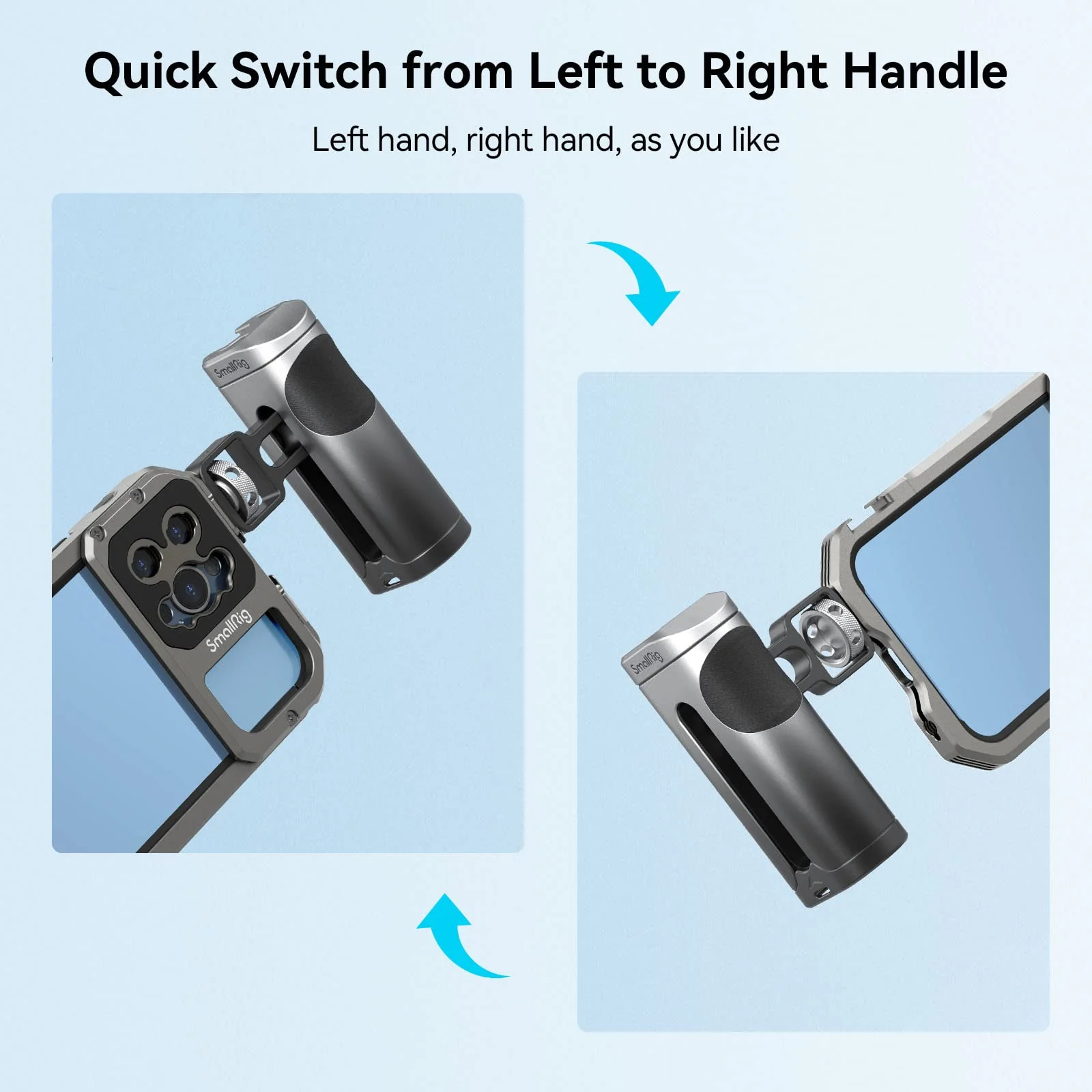 SmallRig Mini Side Handle for Phone Cage Smartphone Video Rig with 1/4''-20 Threads and Cold Shoe, Up and Down Adjustable - 3894 3894 (without wireless control) - Image 4