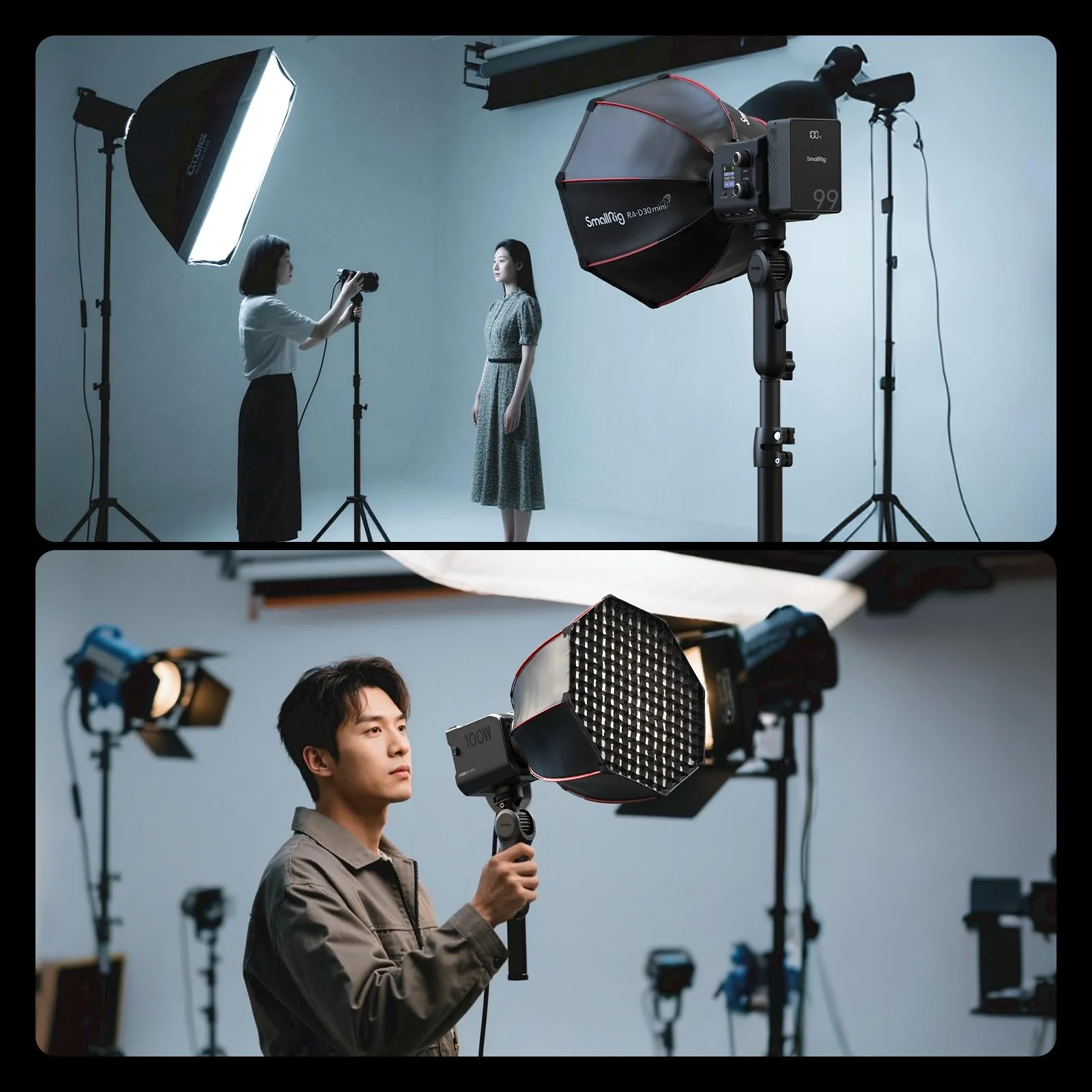 SmallRig Quick Adjustment Light Stand Adapter, One-Button 180° Pitch Adjustment, 3kg Load Capacity, for COB Video Light/Camera/Phone Clips, for On-Camera Flash, 5181 - Image 5