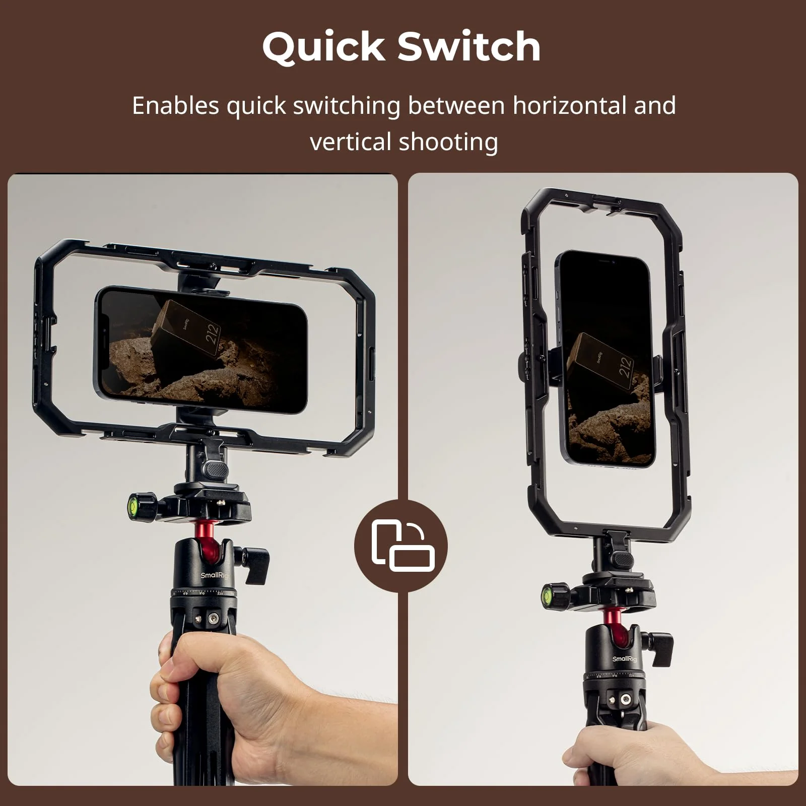SmallRig Quick Release Adapter for SmallRig Quick-Release Mobile Phone Cage Series, for Tripods, Gimbal Stabilizers, Sliders, and Other Equipment with Tripod Heads for Arca-Swiss - 4609 - Image 4