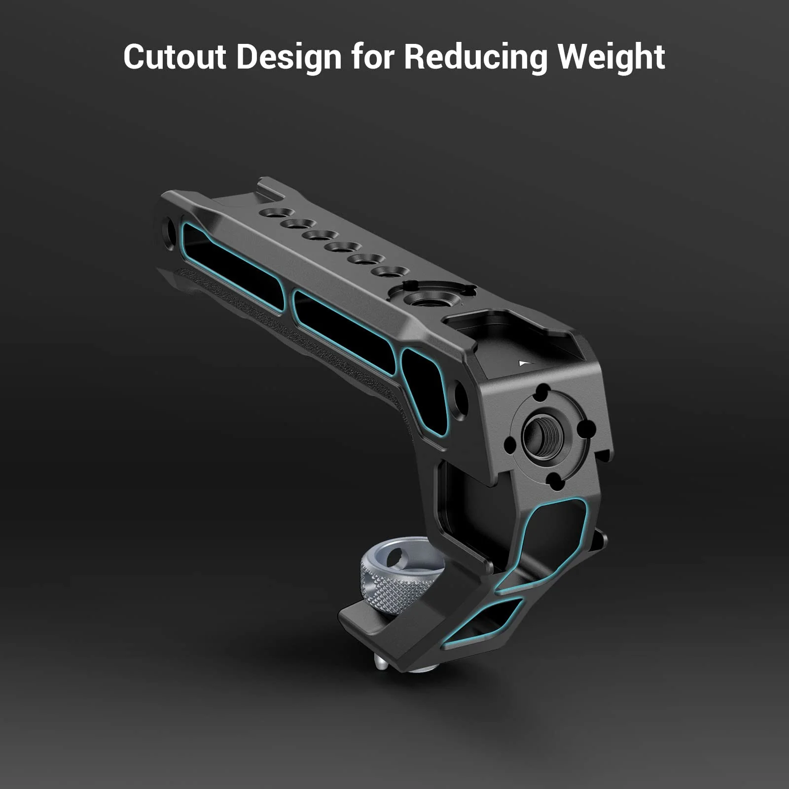 SmallRig Top Handle with 3/8"-16 Locating Pins for ARRI Grip for Camera Cage, Universal Video Rig with 5 Cold Shoe Adapters to Mount DSLR Camera with Microphone/LED Light/Monitor - 3765 - Image 6