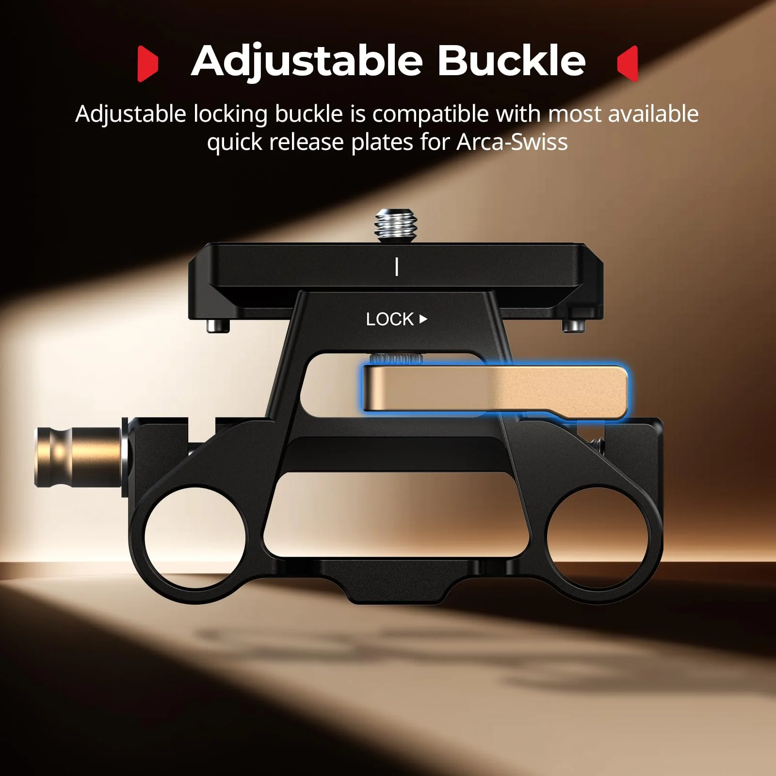 SMALLRIG Universal Mount Plate Kit with Dual 15mm Rod Clamp for Cameras, Built-in Quick-Release Plate for Arca-Swiss, with 1/4"-20 and 3/8"-16 Threaded Holes - 5365 - Image 4