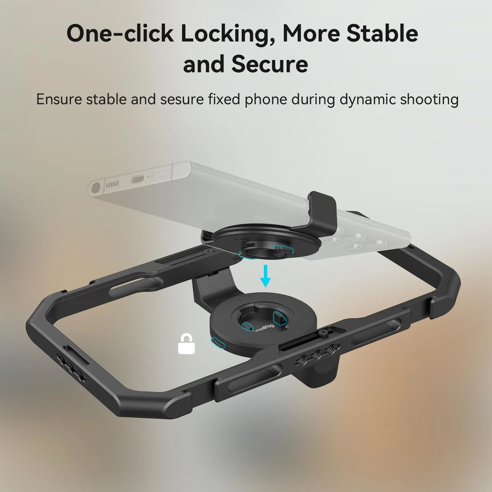 SmallRig Universal Quick Release Phone Cage, Aluminium Alloy Magnetic Smartphone Video Rig Support for Apple MagSafe, Sturdy Phone Video Stabilizer Case for iPhone for Samsung for Huawei and More-4299 - Image 3