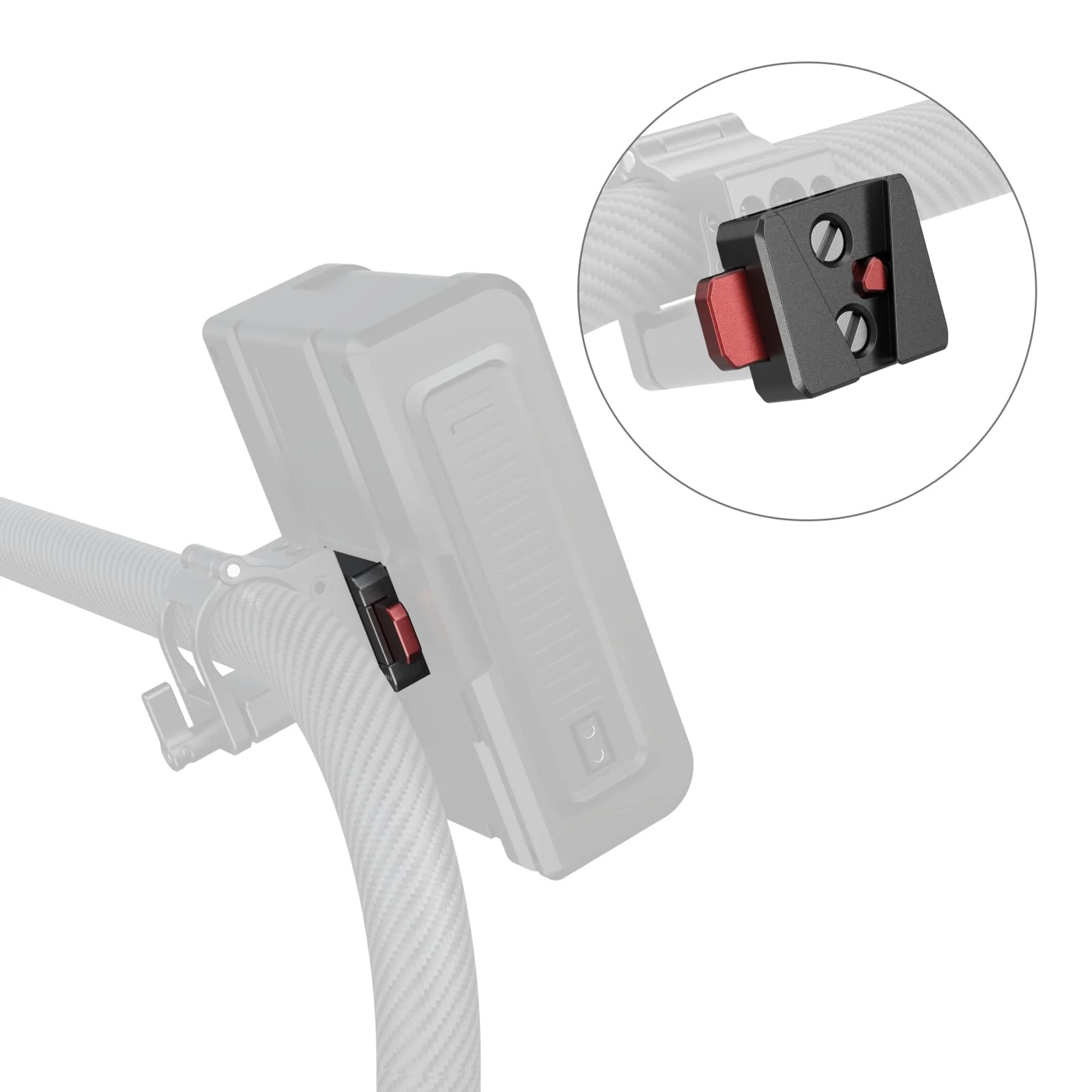 SMALLRIG V-Lock Mount Plate Kit, Mini V Mount Battery Plate with 1/4"-20 Threaded Holes, Quick Release and Lightweight for V-Mount Battery, Monitors, Magic Arms 1/4"-20 Hole - Image 3