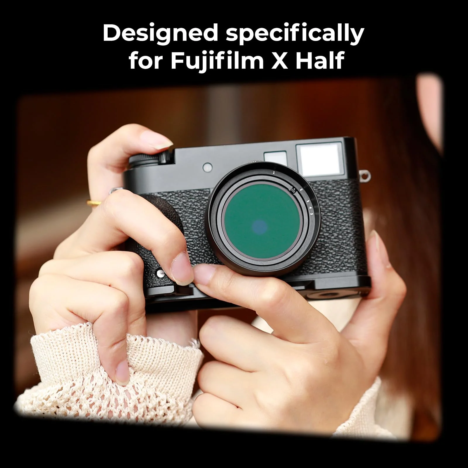 SMALLRIG X Half Lens Hood Sun Shade for Fujifilm, Shading Hood, Compatible with UV/VND Filters, Made of Aluminum Alloy, Anti-Scratch Protective Cover, Anti-Glare - 5215 Black - Image 5