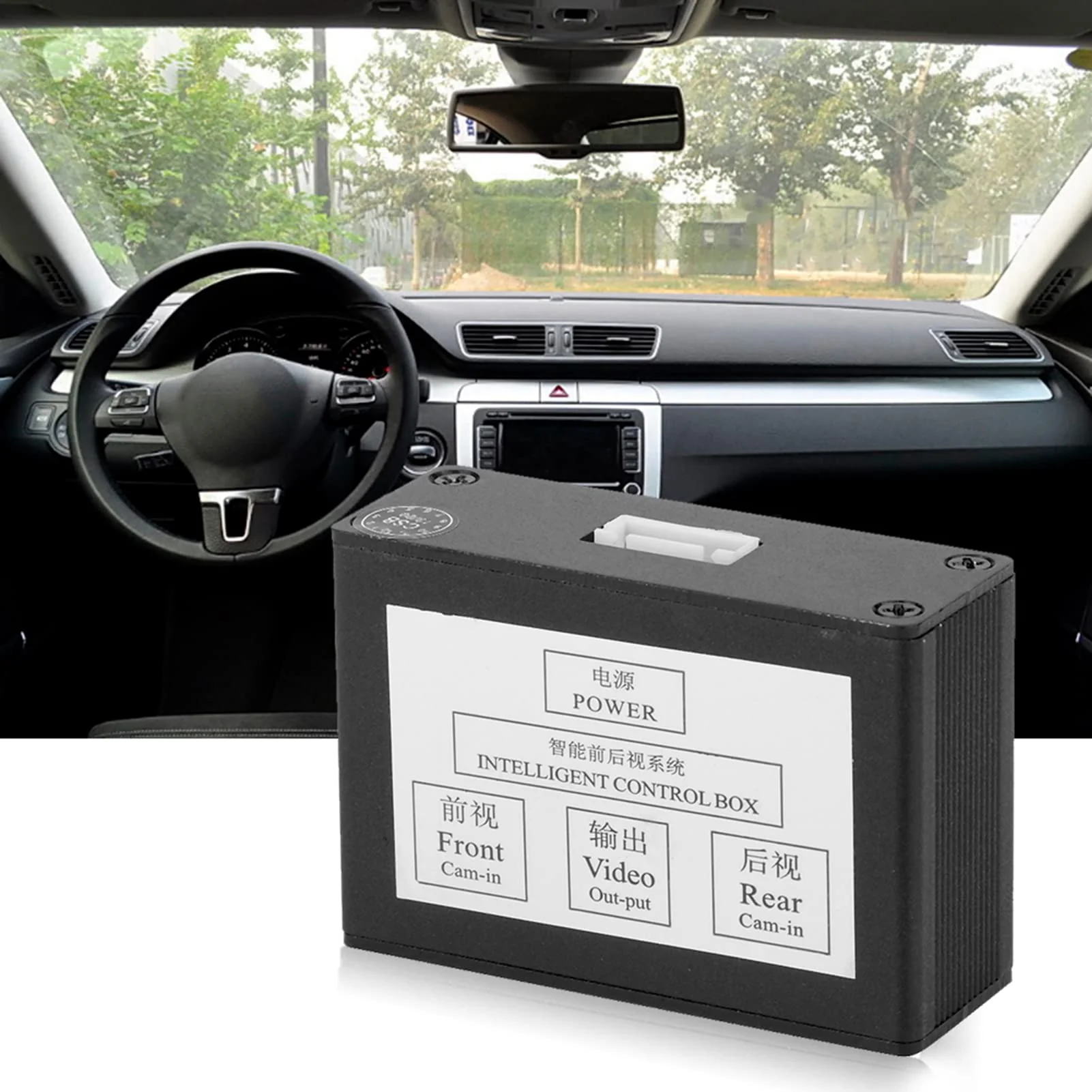 Smart Car Parking Camera Converter for Front & Rear View Video Switch Channel Control Box, Automatic Channel Control Box Adapter, Black - Image 3