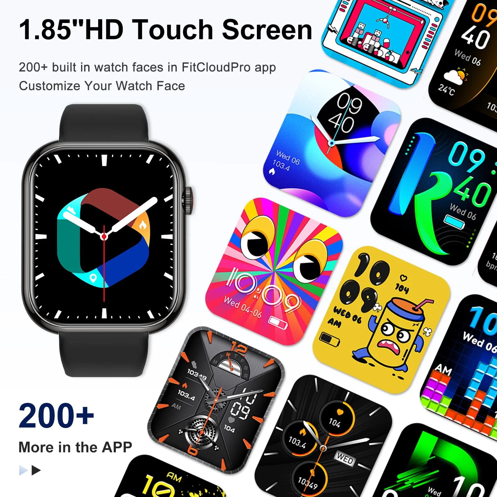 Smart Watch for Men Women Fitness: Waterproof Make/Answer Call Smart Watches for Men Digital Mens Watches Running Step Tracker Smartwatch Android Phones iPhone Samsung Compatible Heart Rate Monitor Black - Image 6