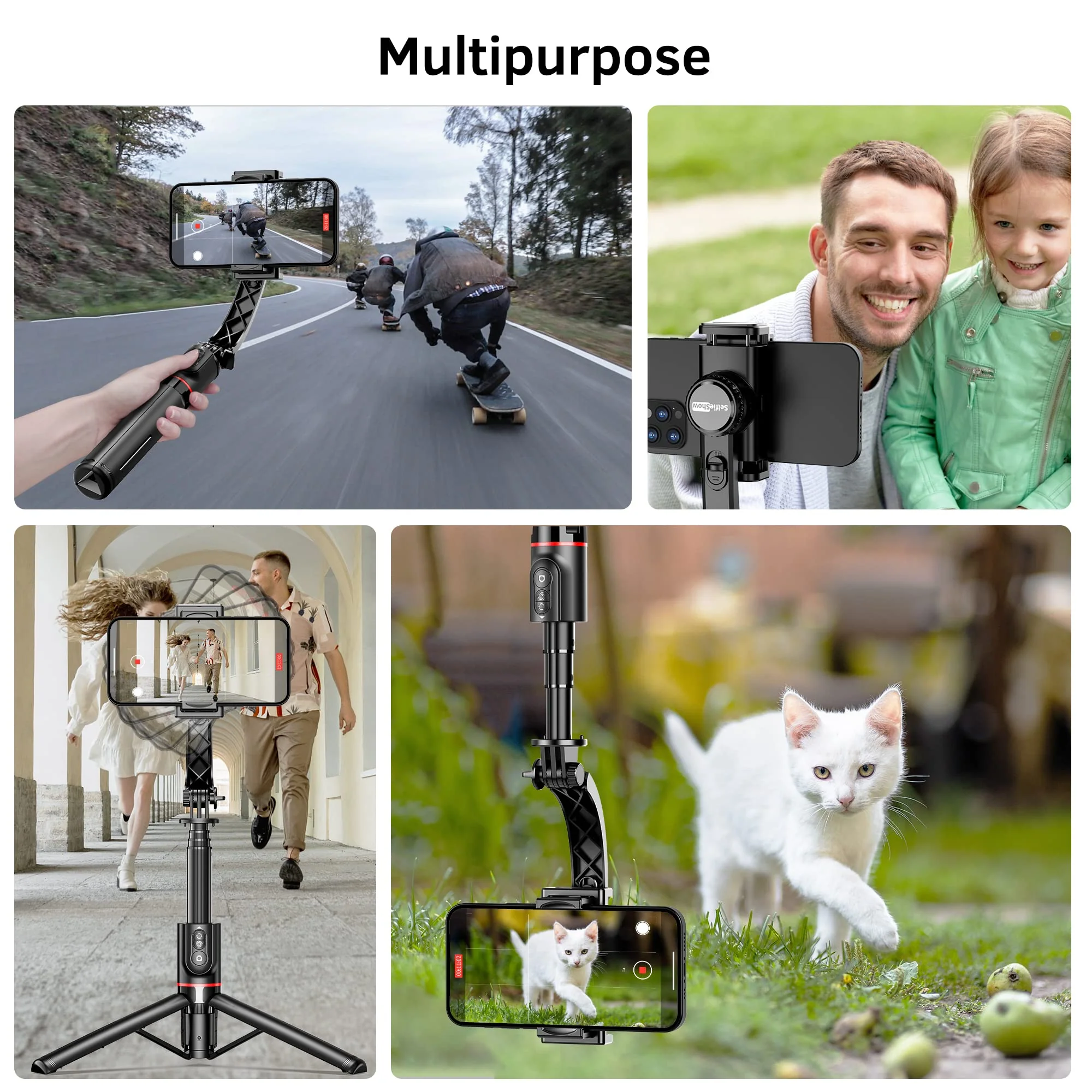 Smartphone Gimbal Stabilizer with Remote, Aluminum Extendable Selfie Stick Tripod, 360° Automatic Rotation, Auto Balance for Live Video Recording, Vlogging, YouTube Compatible with iPhone and Android - Image 7