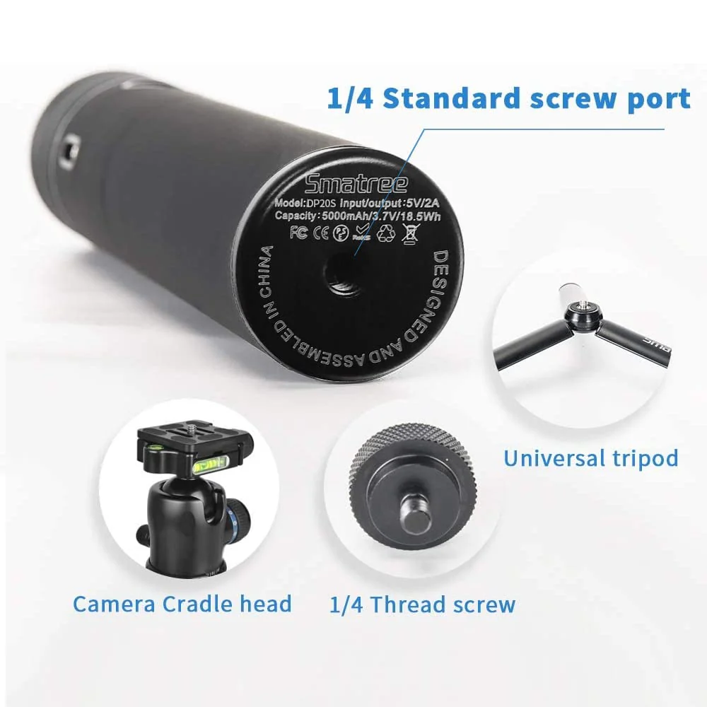 Smatree Portable Osmo Pocket 2 Battery Grip,Power Stick,5000mAh Extension Rod Power Bank Compatible with DJI Osmo Pocket 2 & DJI Osmo Pocket 1 (Not fit with Pocket 3!) - Image 5