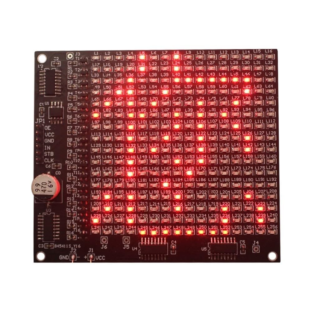 SMD Soldering Practice Board DX-TP17 256 SMD LED Advertising Screen Fun Component Soldering Practice Board Set - Image 6
