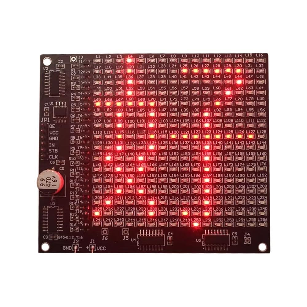 SMD Soldering Practice Board DX-TP17 256 SMD LED Advertising Screen Fun Component Soldering Practice Board Set - Image 7