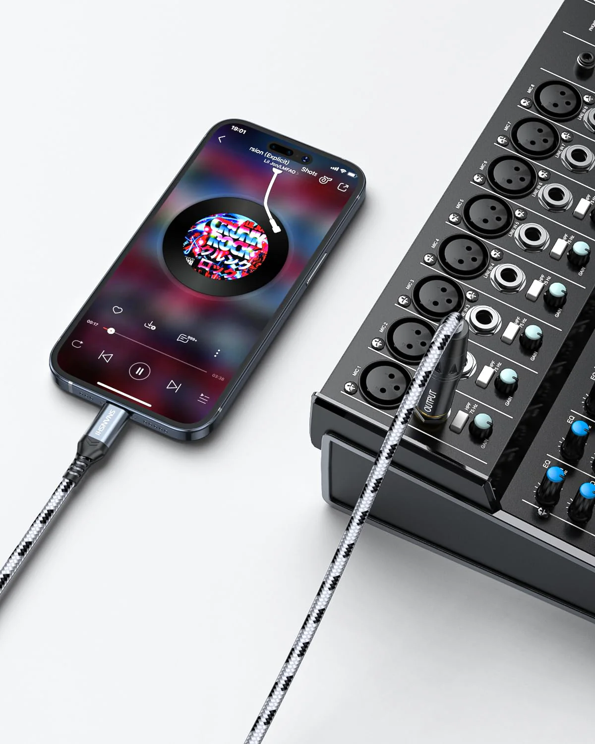 SNANSHI USB C to 1/4 Inch Audio Cable 3.3ft - Type-C to 6.35mm TRS Stereo Audio Cable for Sound Board,AMP,Mixer,Speaker (𝐍𝐨𝐭𝐞:𝐂𝐚𝐧𝐧𝐨𝐭 𝐛𝐞 𝐮𝐬𝐞𝐝 𝐟𝐨𝐫 𝐆𝐮𝐢𝐭𝐚𝐫 𝐑𝐞𝐜𝐨𝐫𝐝𝐢𝐧𝐠) - Image 4