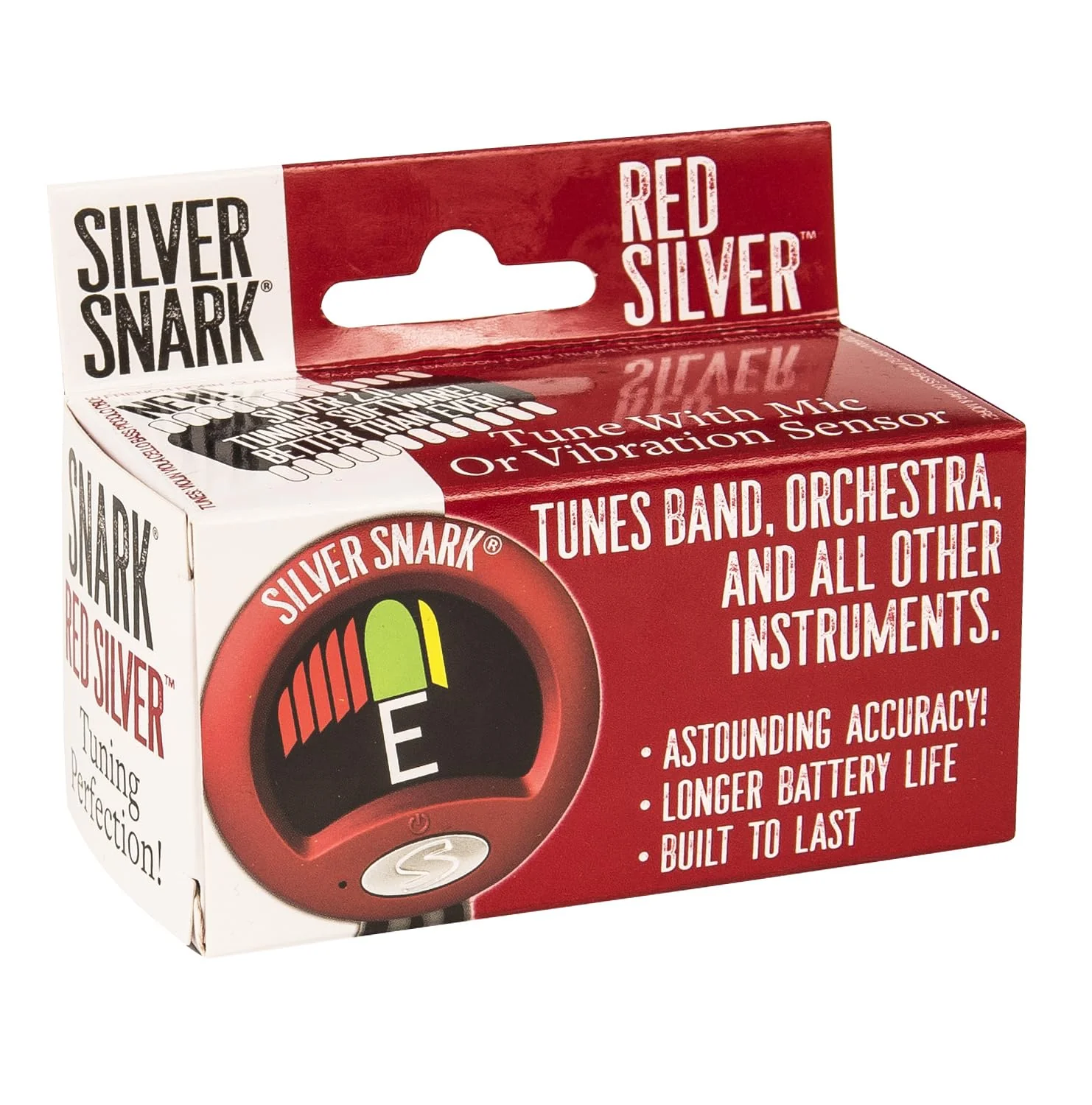 SNARK 2 Clip-on All Instrument Tuner-Red/Silver (SILRED) Pack of 1 - Image 8