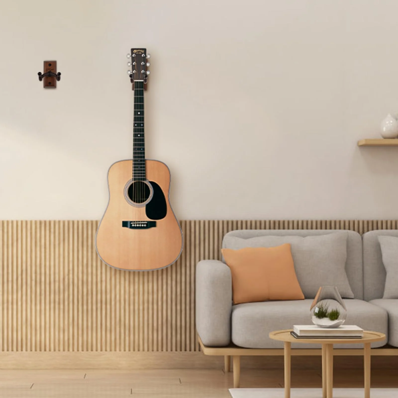 SNIGJAT Guitar Hanger 4 Pack, Hardwood Guitar Wall Mount, Rotatable Guitar Wall Hanger with Screws, V-Shaped Wall Hook Holder Stand for Acoustic Electric Guitar, Bass, Banjo, Mandolin Brown - Image 9