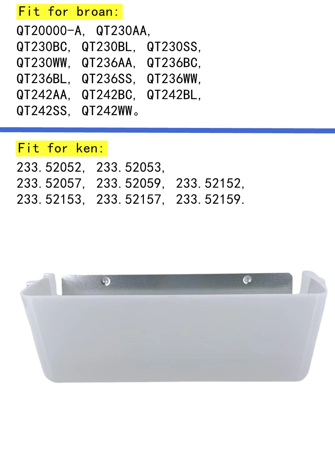 SNTK7504000 Compatible with Broan and Kenmore Range Fume Hoods - Replacement Light Lens (Part Numbers: K7613000, K7504000, K7613-000, NTK7504000, B00QW2DI8G, 949658, AP3378324) - Image 6
