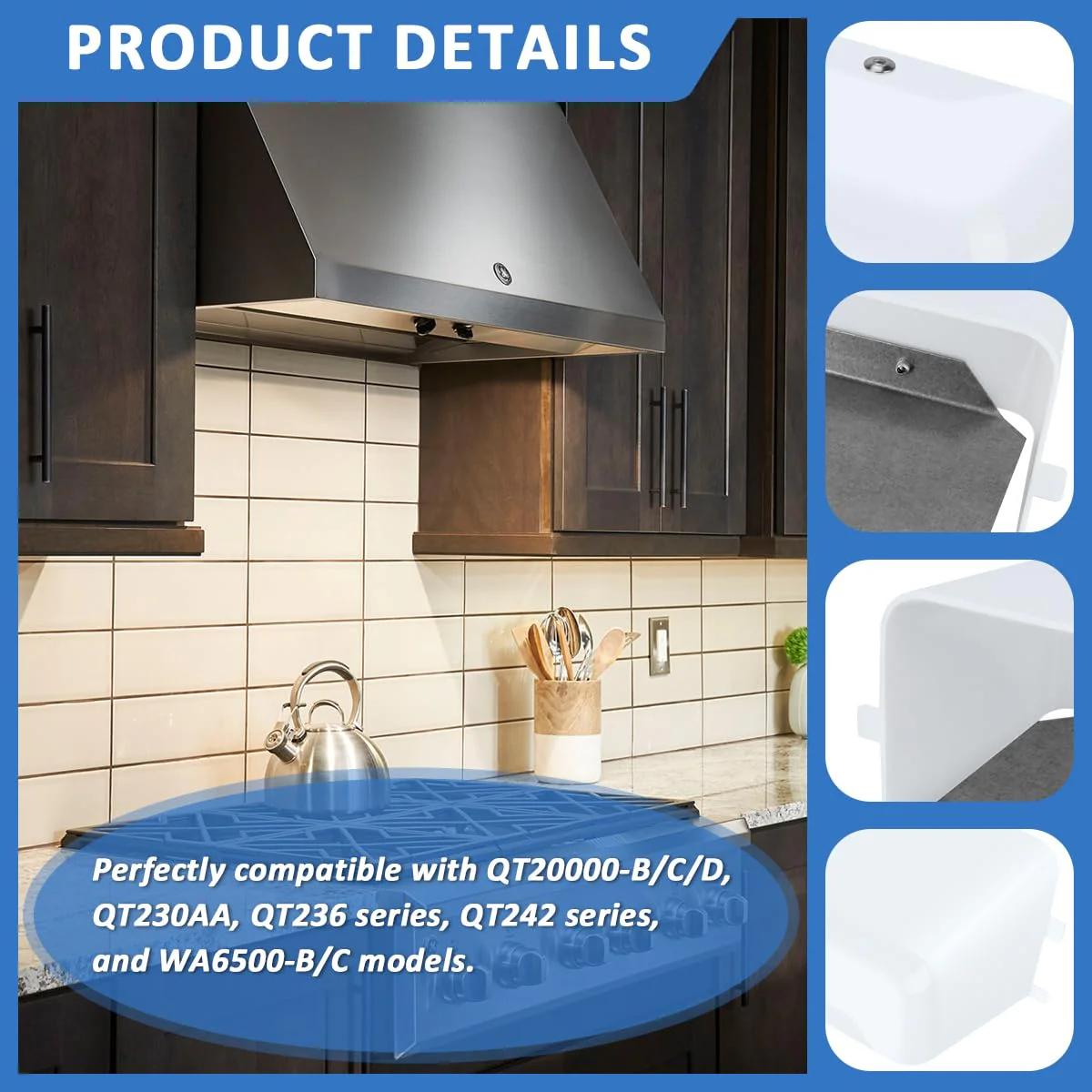 SNTK7504000 Range Vent Hood Light Lens Replacement for Bro-an qt20000 & Ken-more Range Hood, Replaces SNTK7504000 K7613000 K7613-000 NTK7504000 K7504000 AP3378324 949658 - Image 3