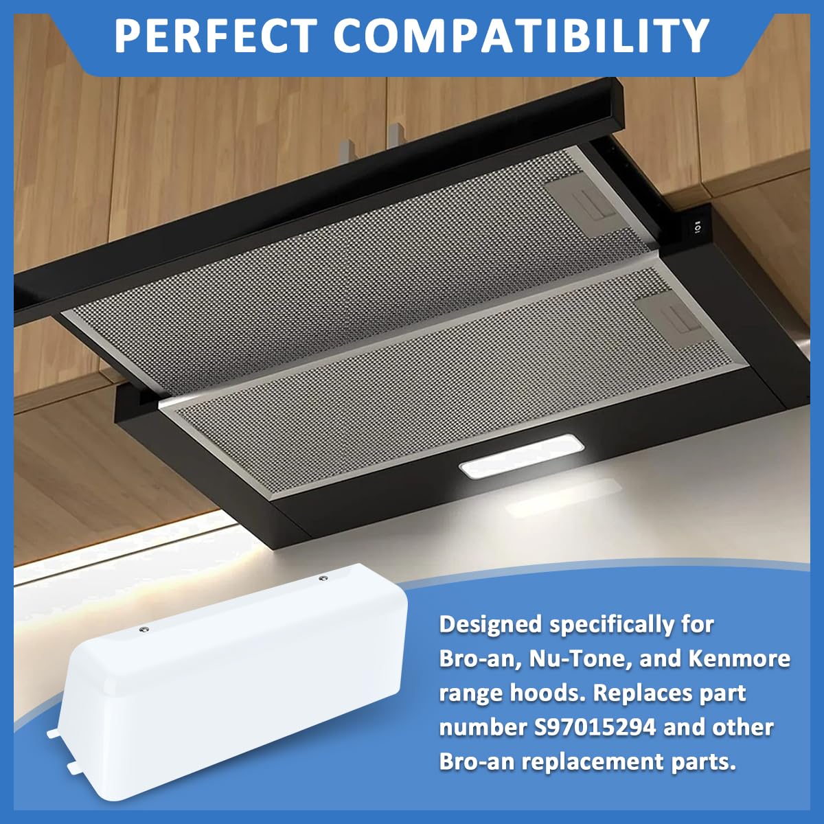 SNTK7504000 Range Vent Hood Light Lens Replacement for Bro-an qt20000 & Ken-more Range Hood, Replaces SNTK7504000 K7613000 K7613-000 NTK7504000 K7504000 AP3378324 949658 - Image 4