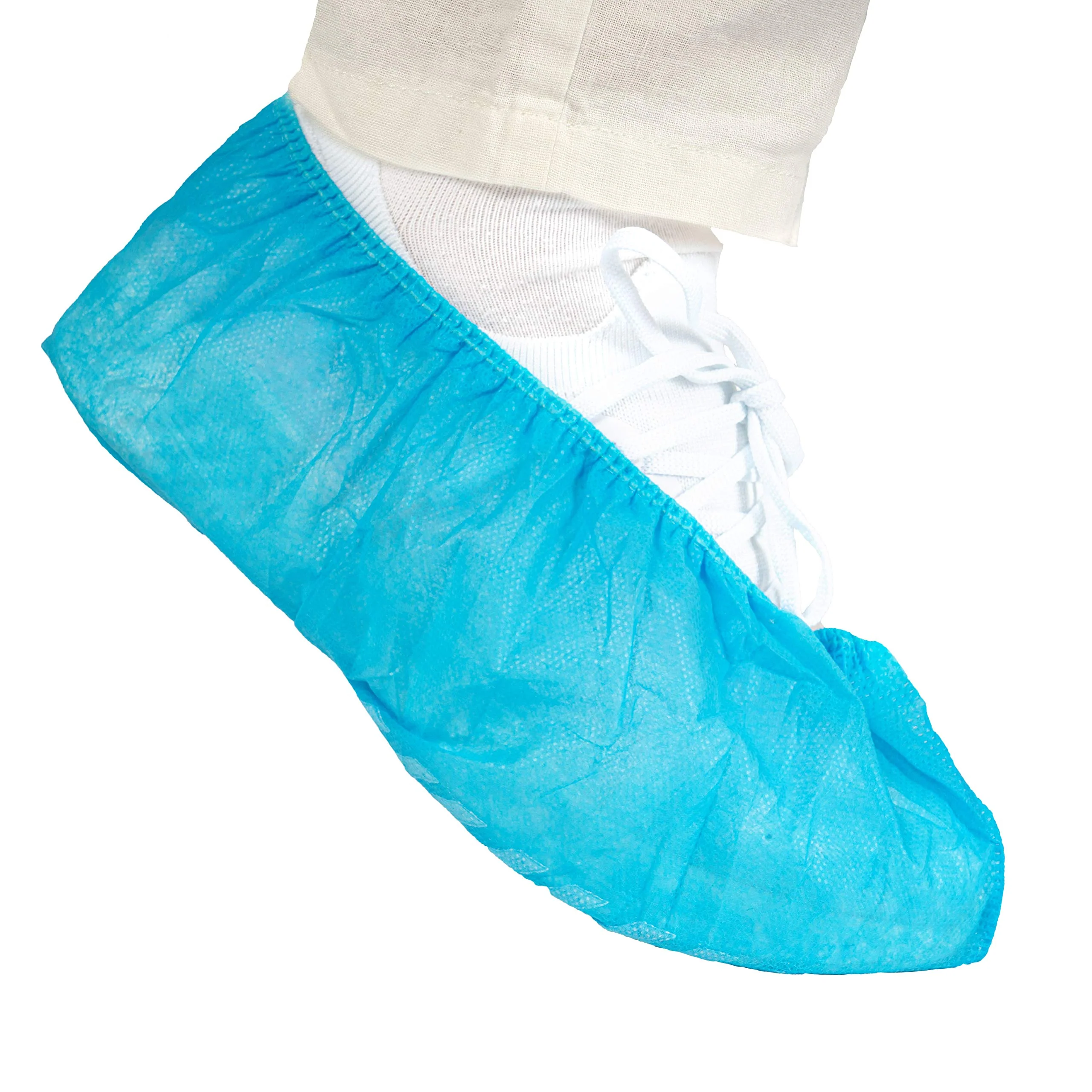 SOFEX Shoe Covers Pack of 100, Disposable Shoe Covers, Breathable, Non-Slip, Medical PP Overshoes with Sole Structure, Blue - Image 3