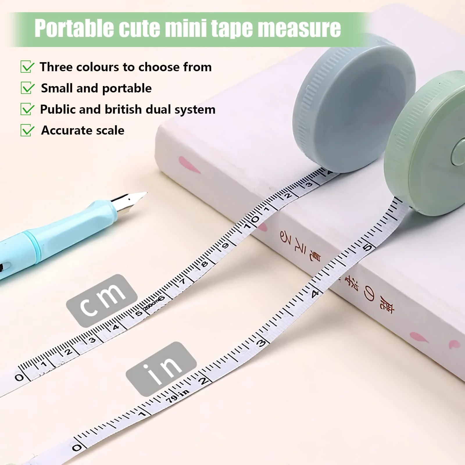 Soft Double-Sided Tape Measure, 3 Pieces Telescopic Tape Measure Body for Chest, Measuring Length, Waist (200 cm / 79 Inches) - Image 3