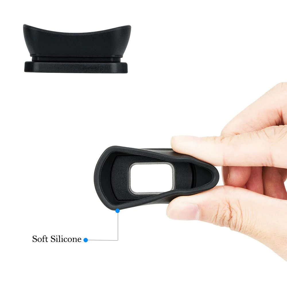 Soft Extended Eyecup Eyepiece Eyeshade for Nikon D7500 D7200 D7100 D7000 D5200 D5100 D3500 D3400 D3300 D3200 D3100 D750 D610 D600 D300 Viewfinder Replace Nikon DK-20 21 23 24 25 28 Replaces Nikon DK-20/21/23/24/25/28 - Image 2