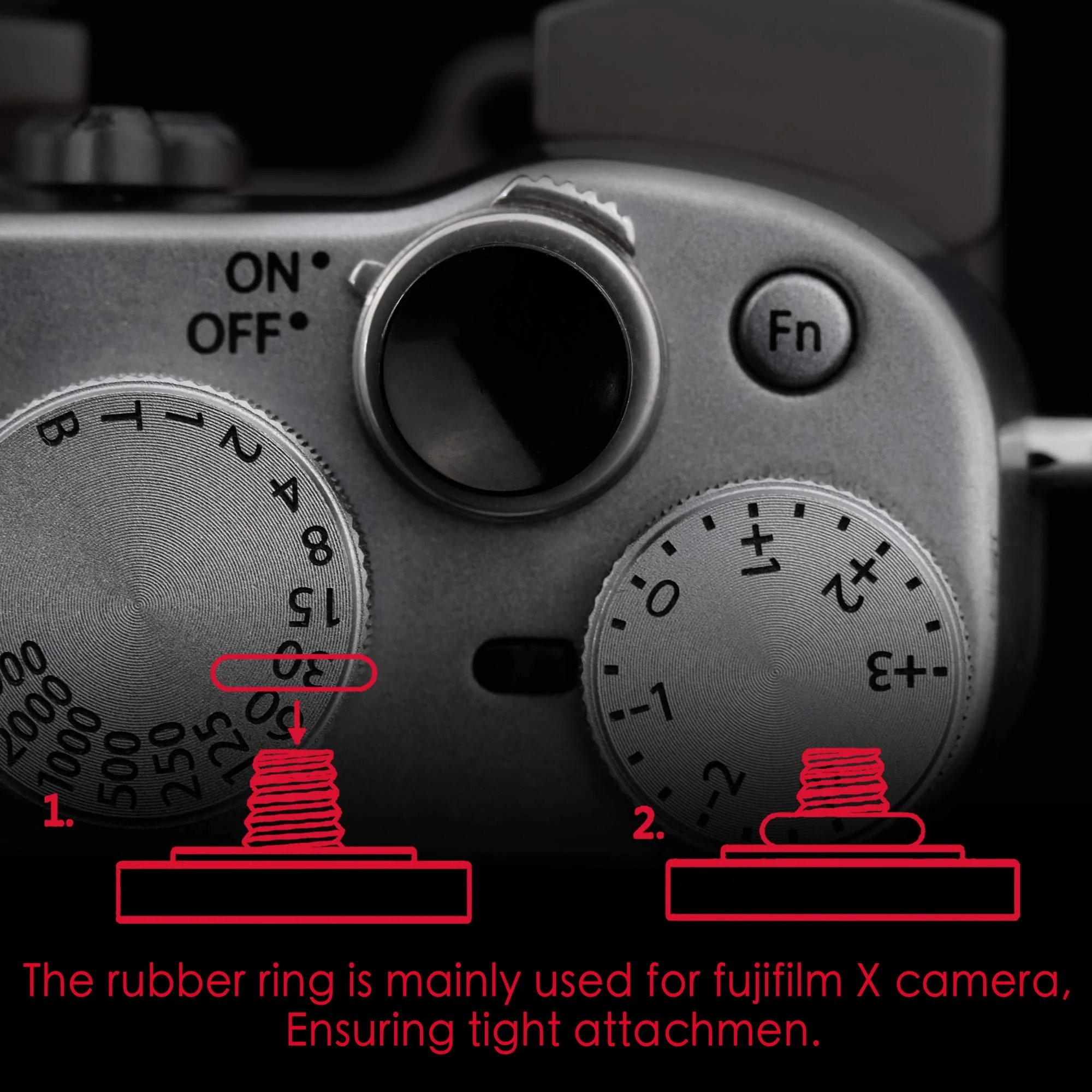 Soft Shutter Release Button (2 Pack/Black) High-end Concave Camera Shutter Button Black - Image 3